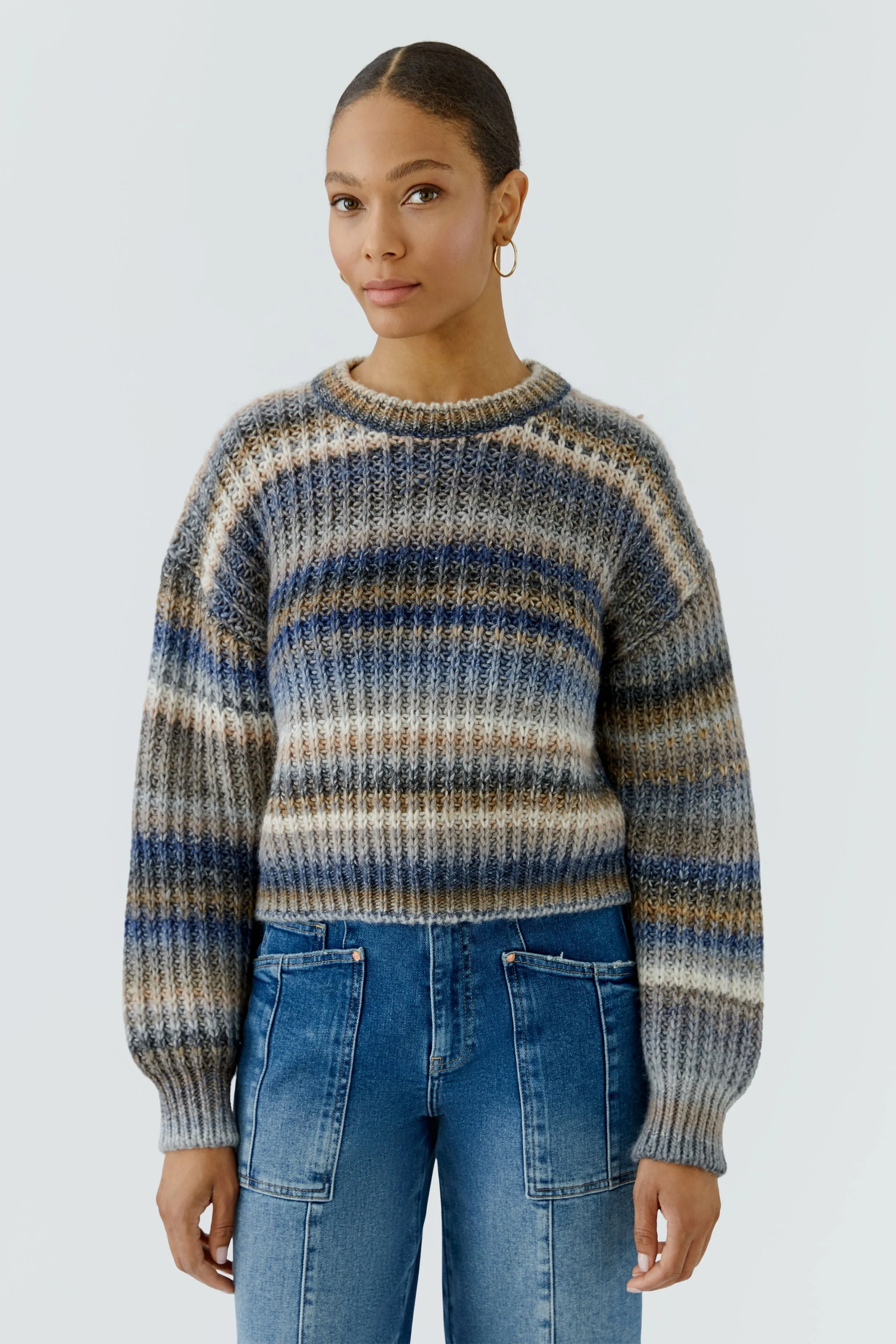 Wool Blend Stripe Knit 98065