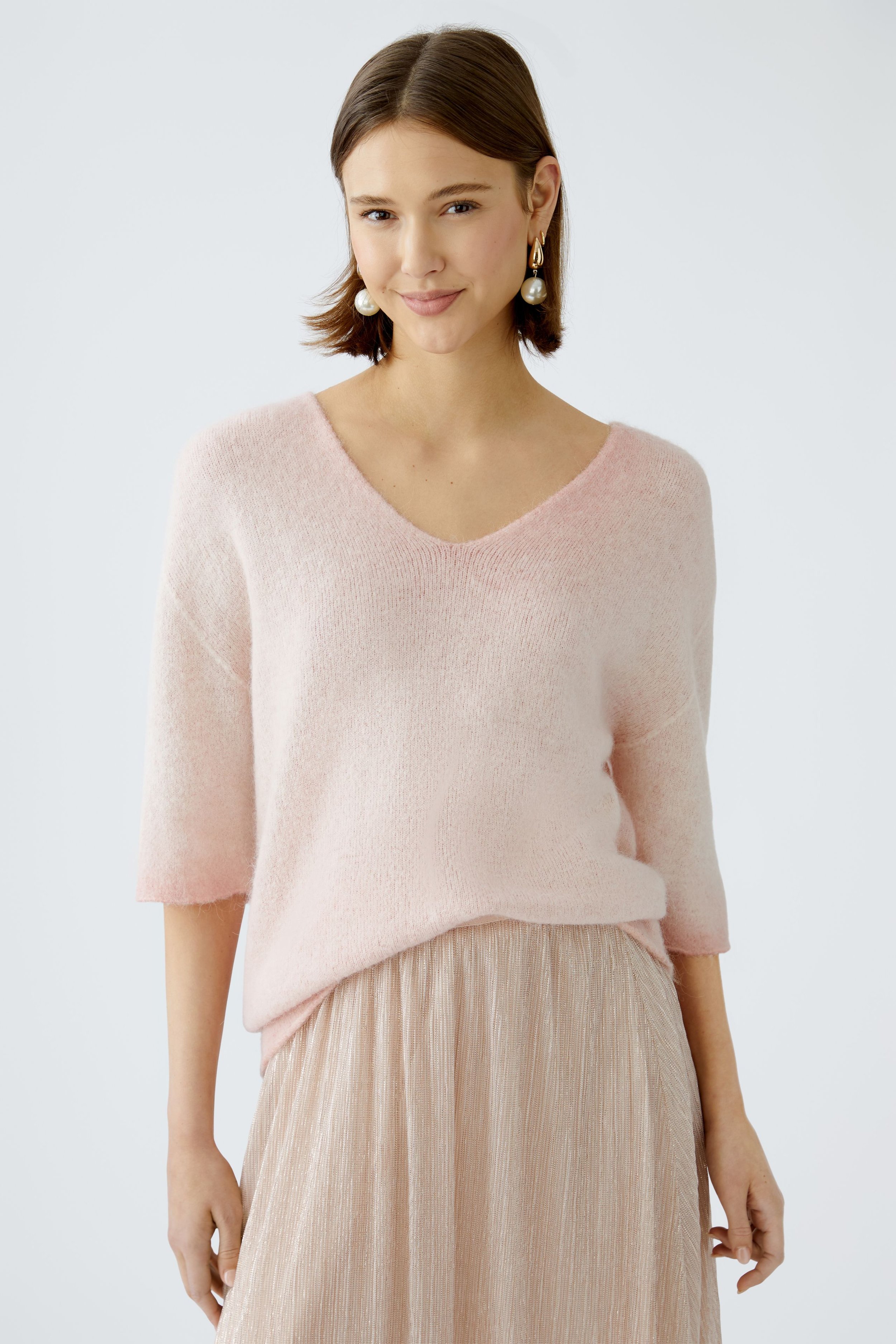 Alpaca Blend Dip Dyed V Neck Knit 91930 // 0303