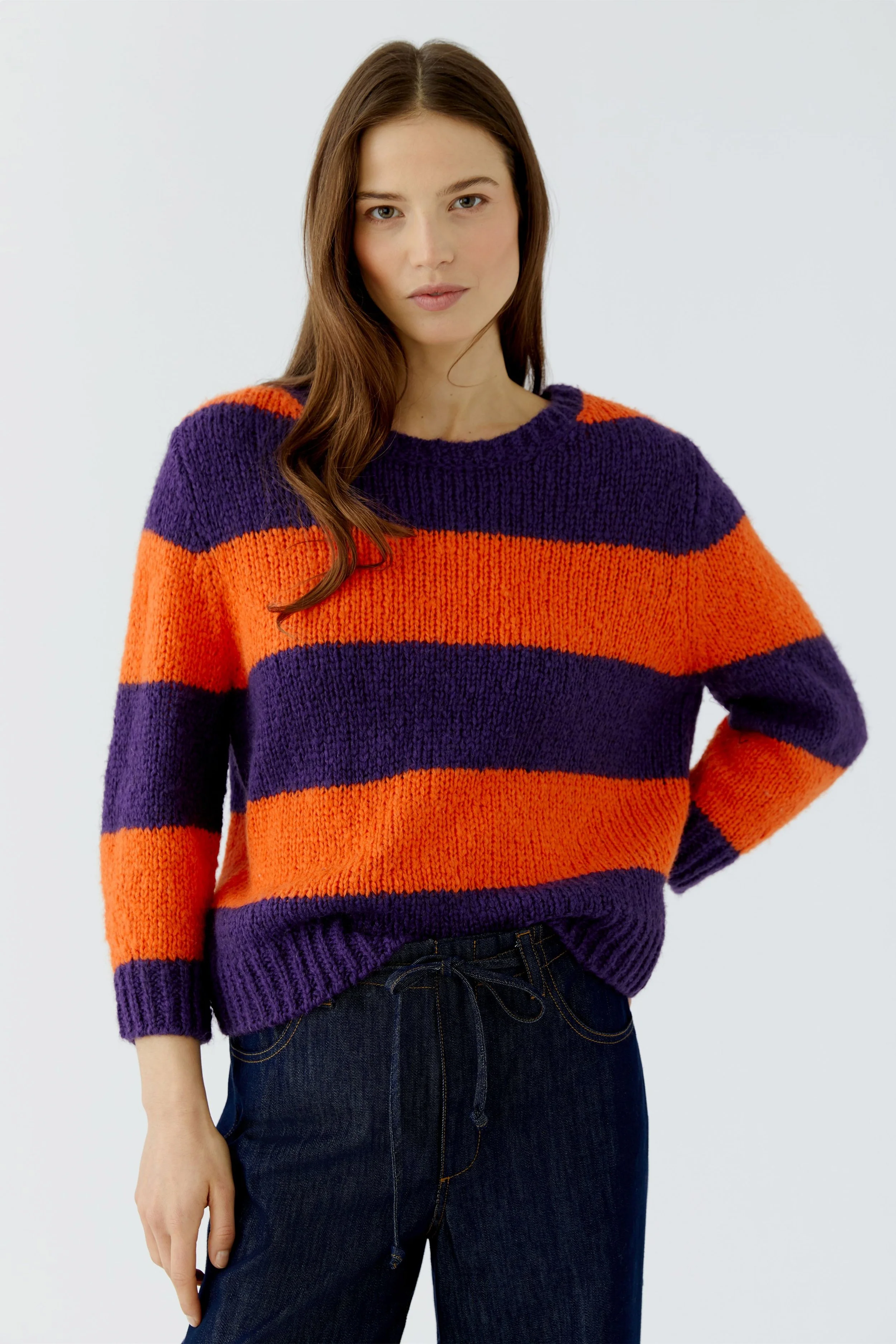ESMY Stripe Knit in Violet and Orange  94307  //  0482