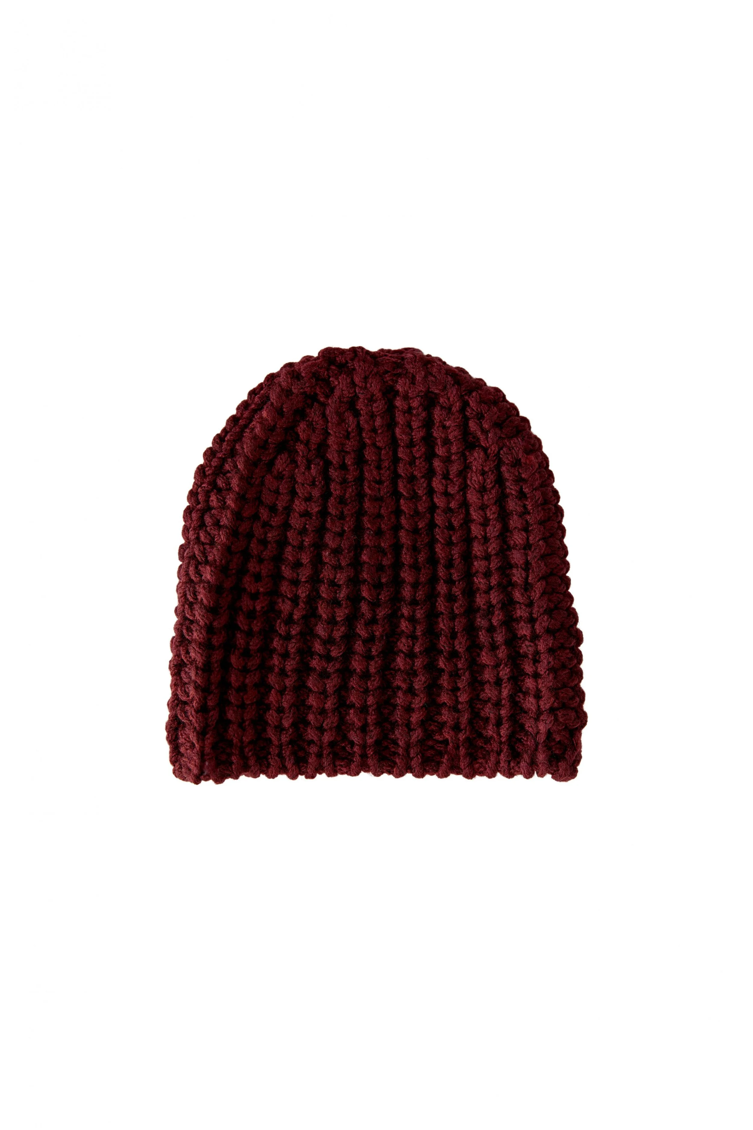 COMING SOON - Chunky knit Beanie in Bramble Berry (non wool)  99869  //  3912
