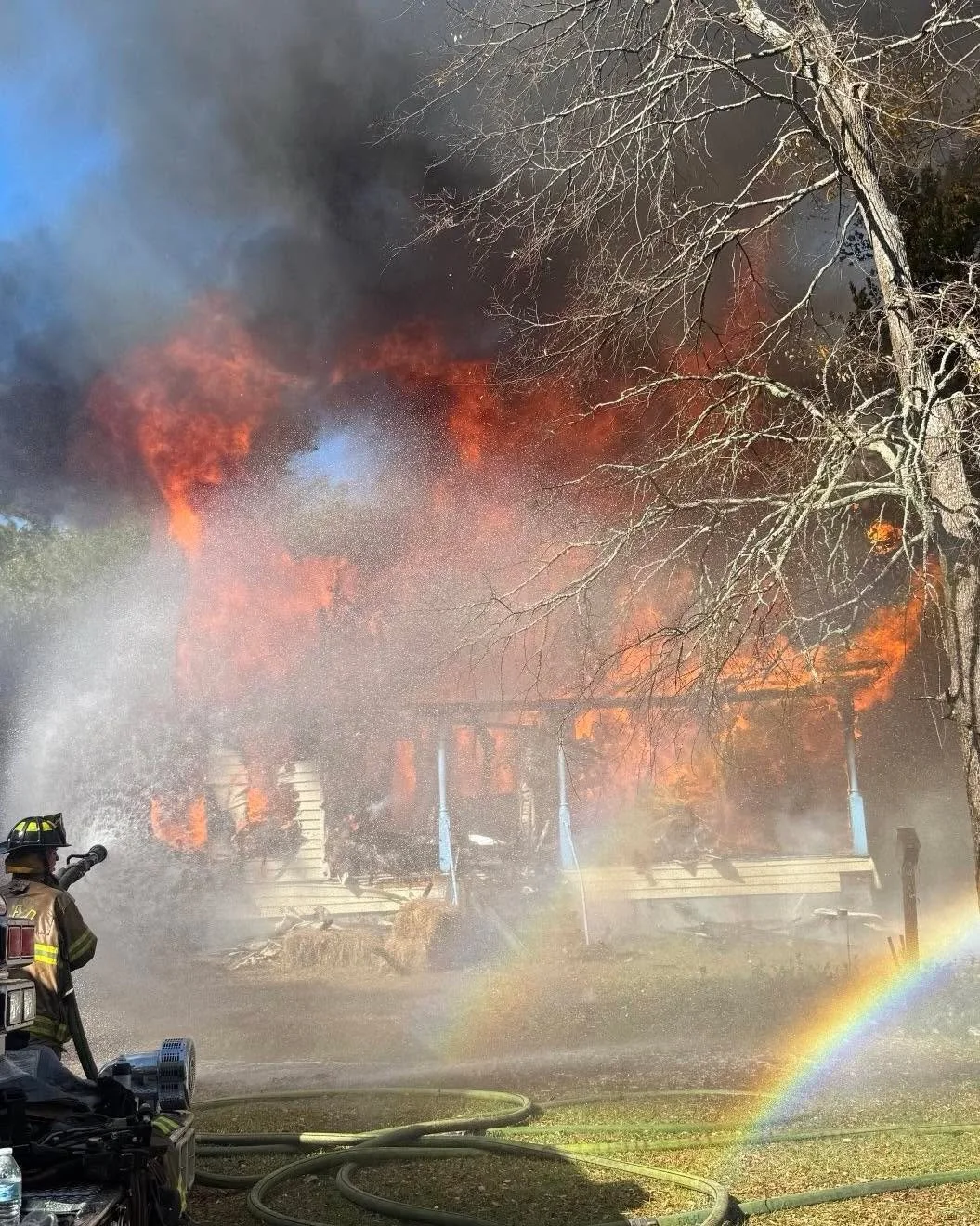Today we said goodbye to the circa 1895 Warren-Dutton-Wells House on Page Street, a historic Queen Anne cottage that was contributing to the Southern Pines National Register District. It was lost to a pre-planned prescribed burn by the Southern Pines