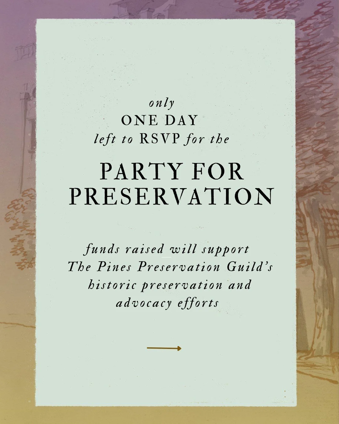 Last chance! Tomorrow is the final day to get your tickets for The Party for Preservation on February 27 in Southern Pines!

Join us in supporting Moore County's historic legacy while enjoying a wonderful evening full of good food and drinks, a silen