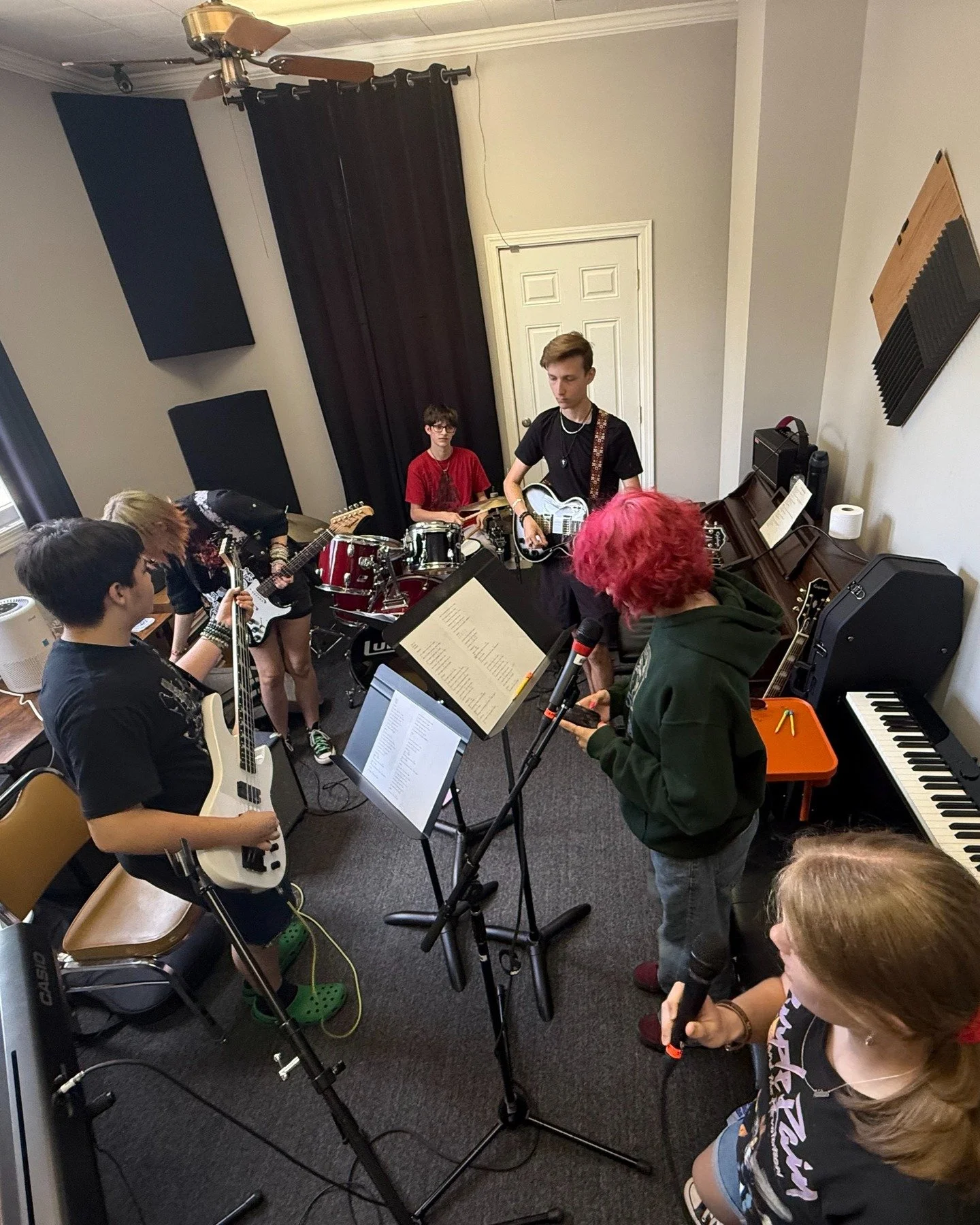 Our annual Rock Camp is in full swing, and these teens are busy preparing for their concert THIS FRIDAY NIGHT! Each band will perform 3 songs including one song from this year's theme: a tribute to Tom Petty. Each band will write an original composit