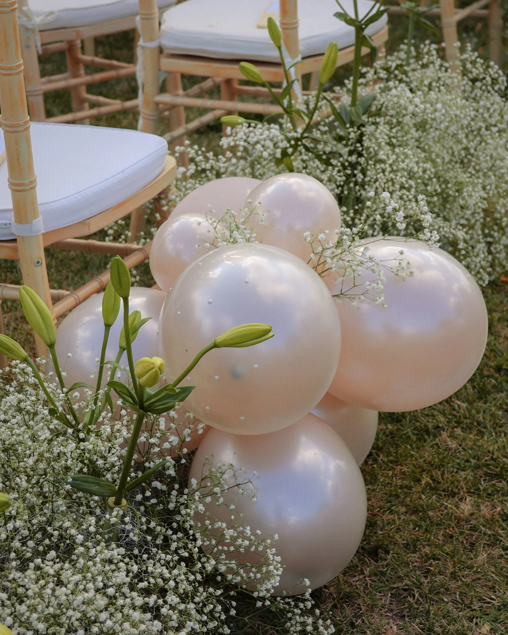 palloncini e nebbia cerimonia matrimonio 
