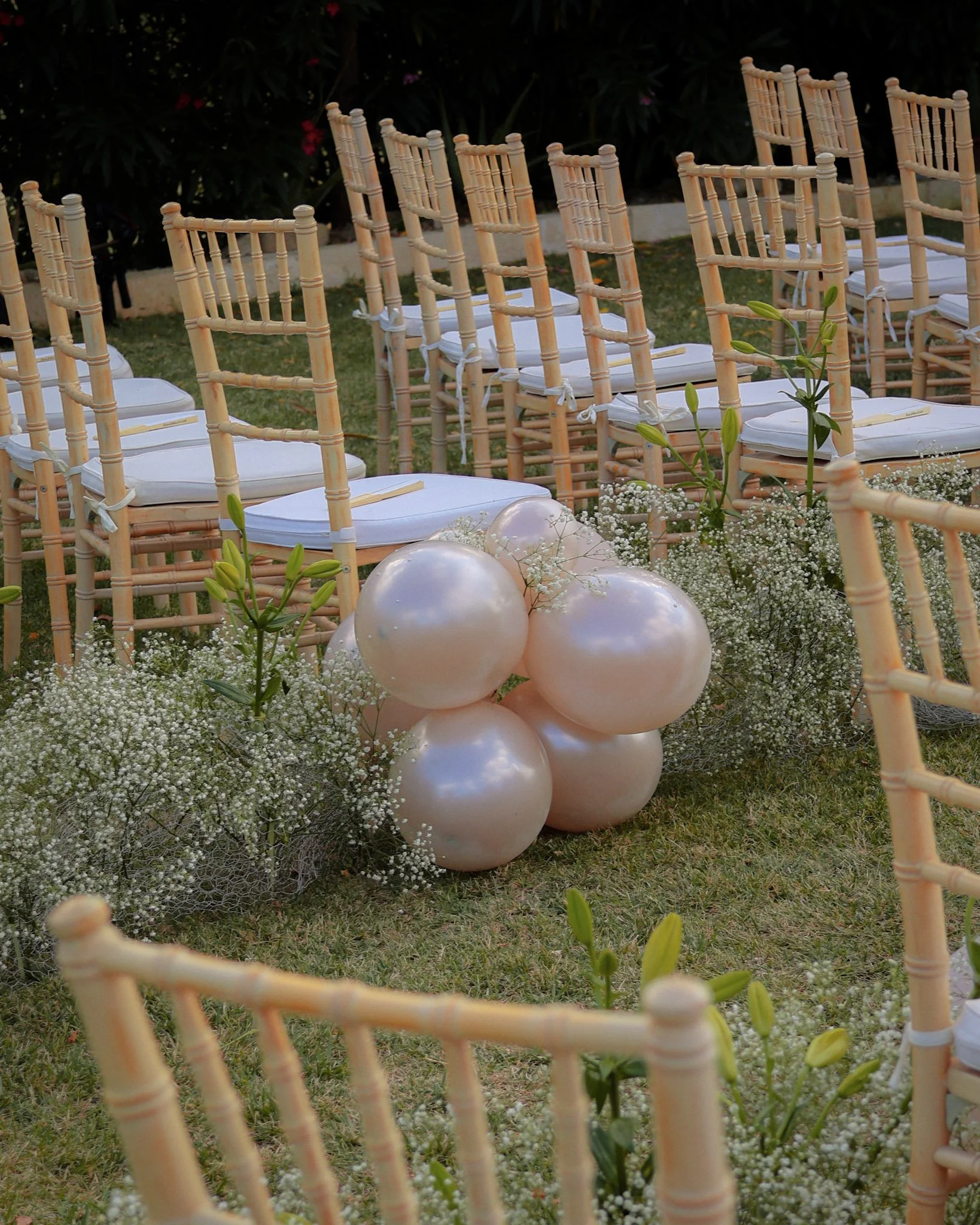 palloncini e nebbia cerimonia matrimonio 