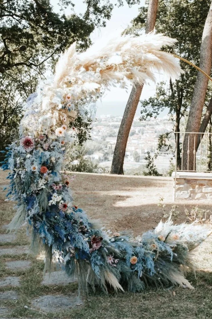 allestimento luna con fiori