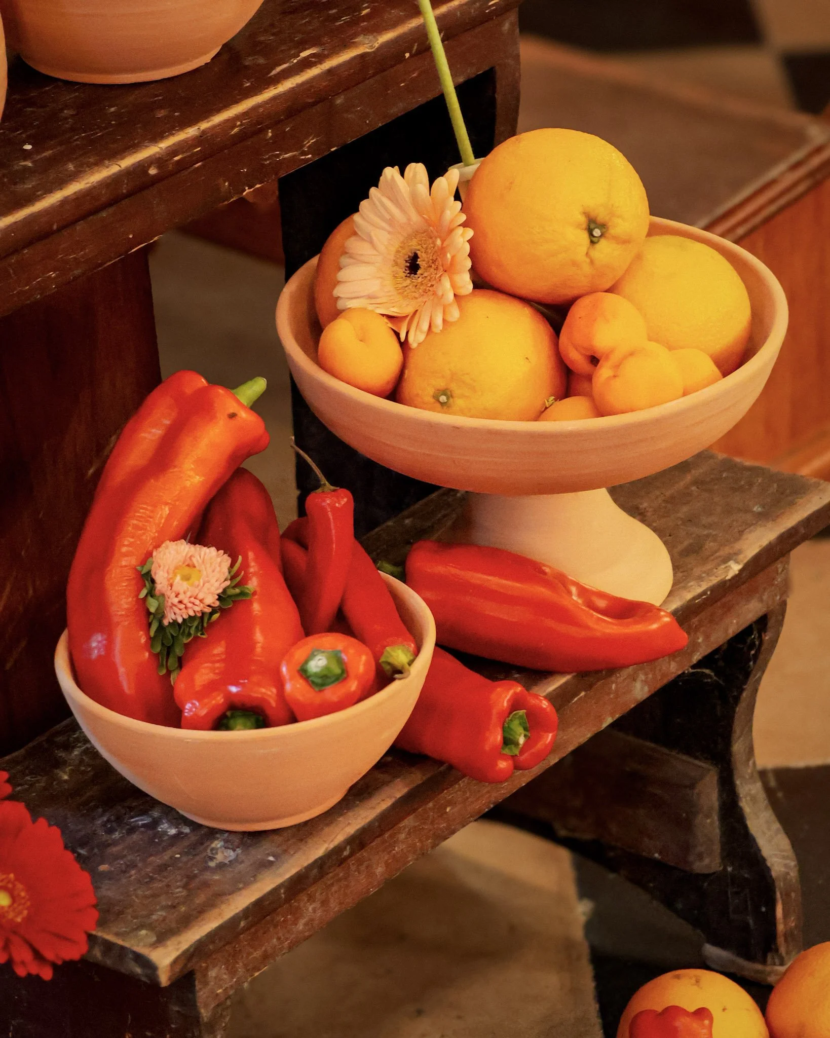 composizioni matrimonio frutta e fiori 