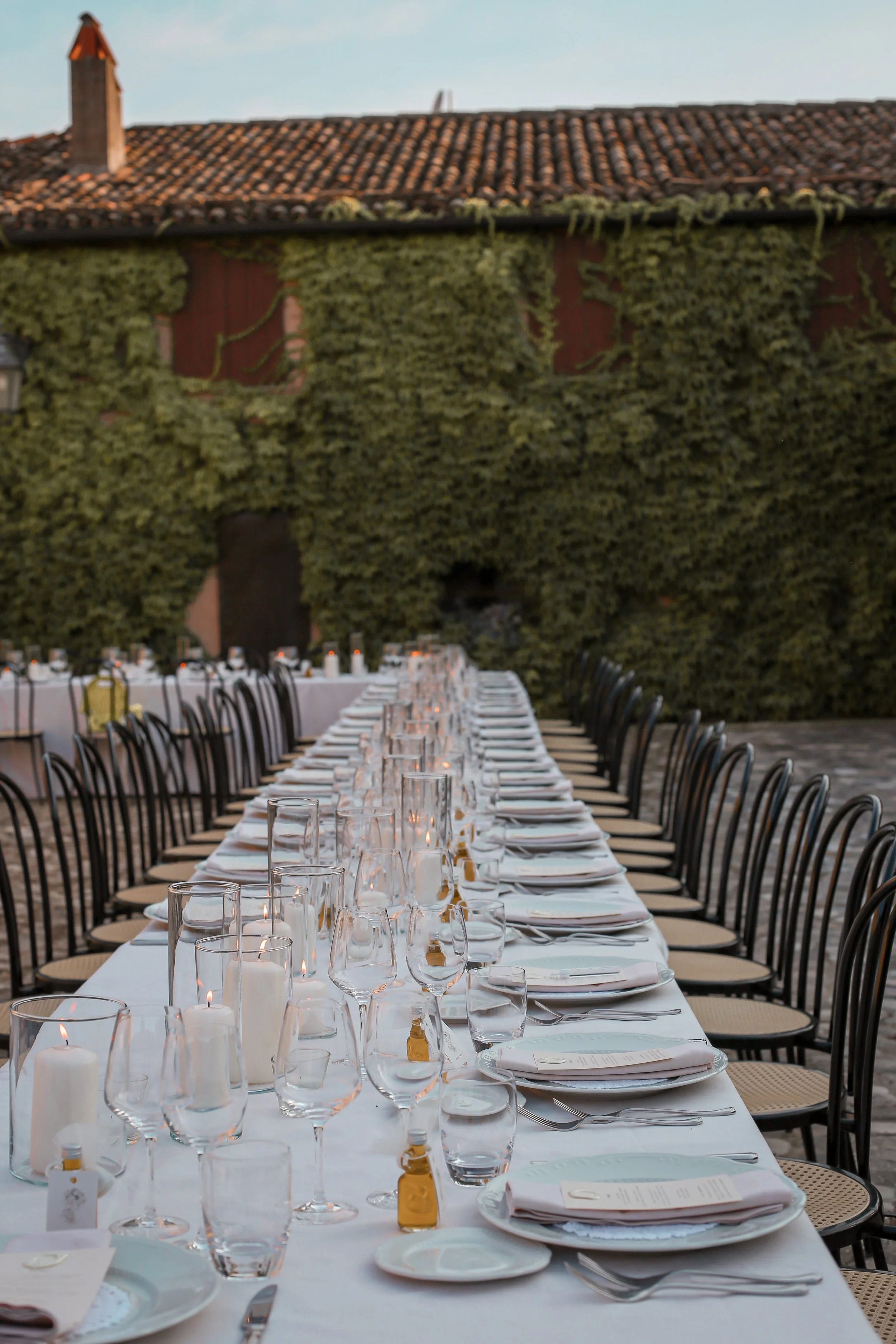 allestimento matrimonio black and white