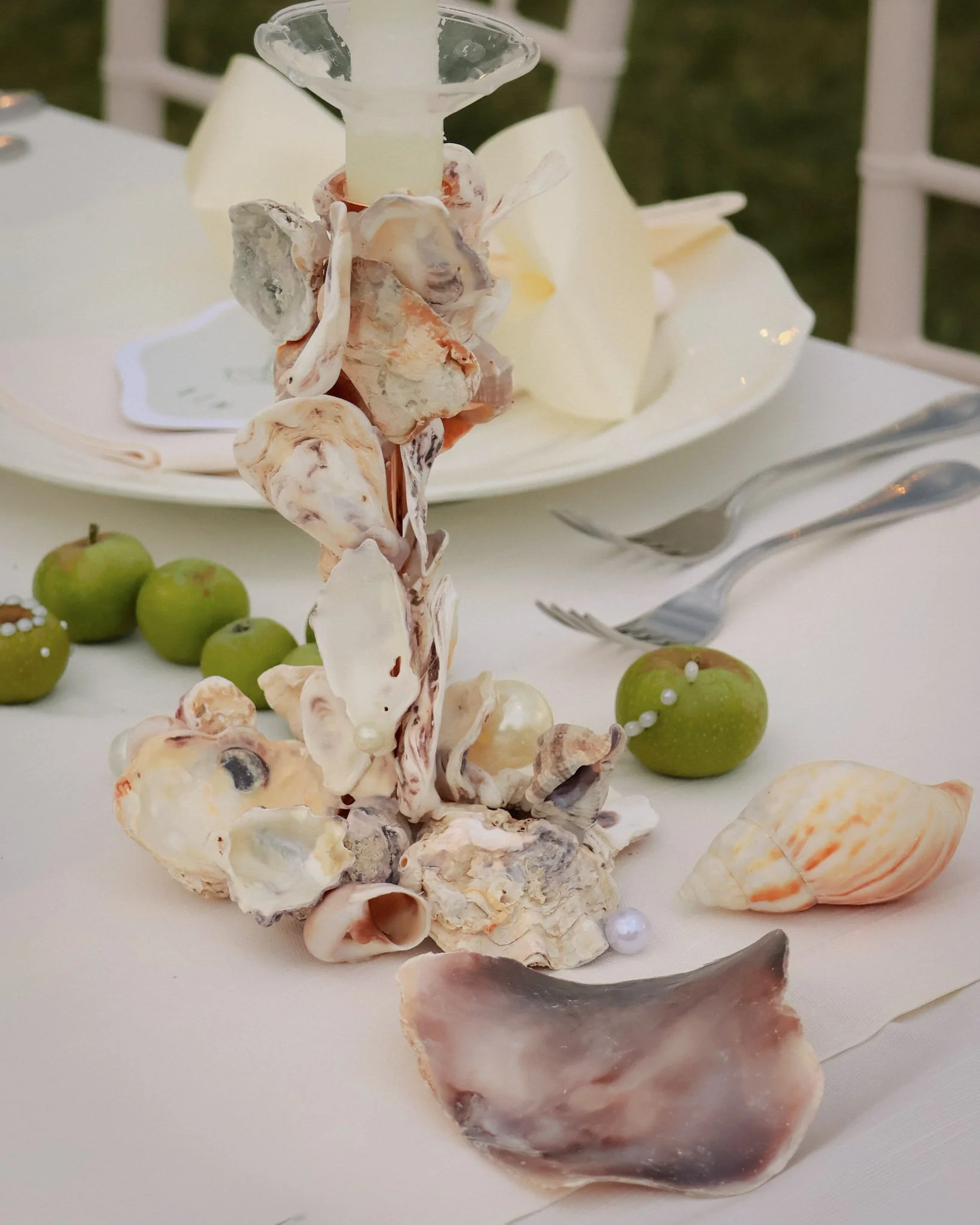 dettagli allestimento matrimonio conchiglie