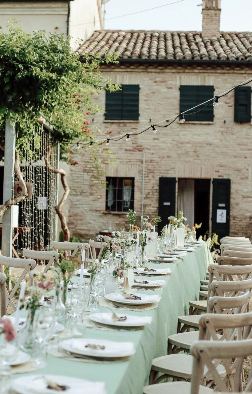 allestimento tavolo matrimonio natura