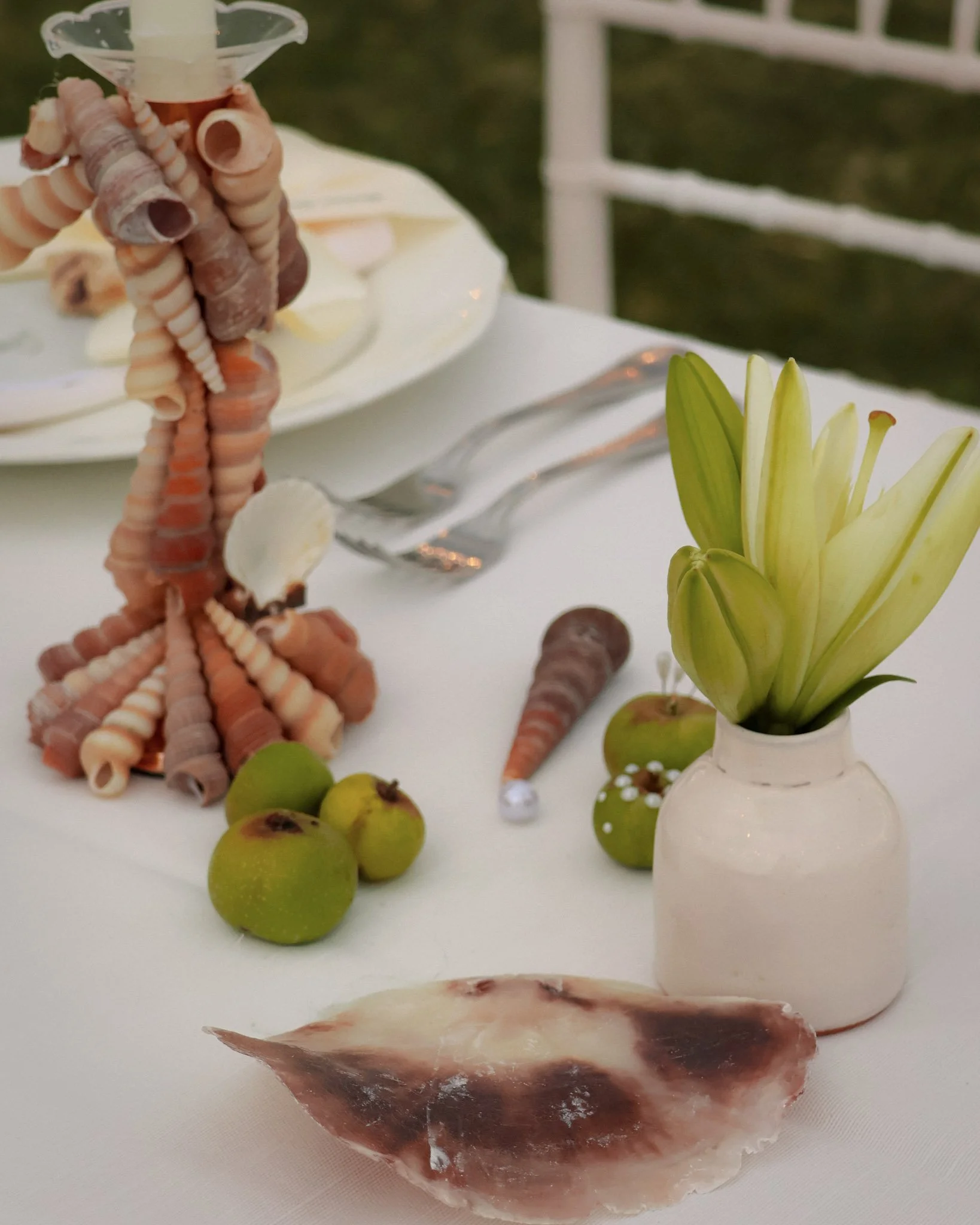 dettagli allestimento matrimonio conchiglie