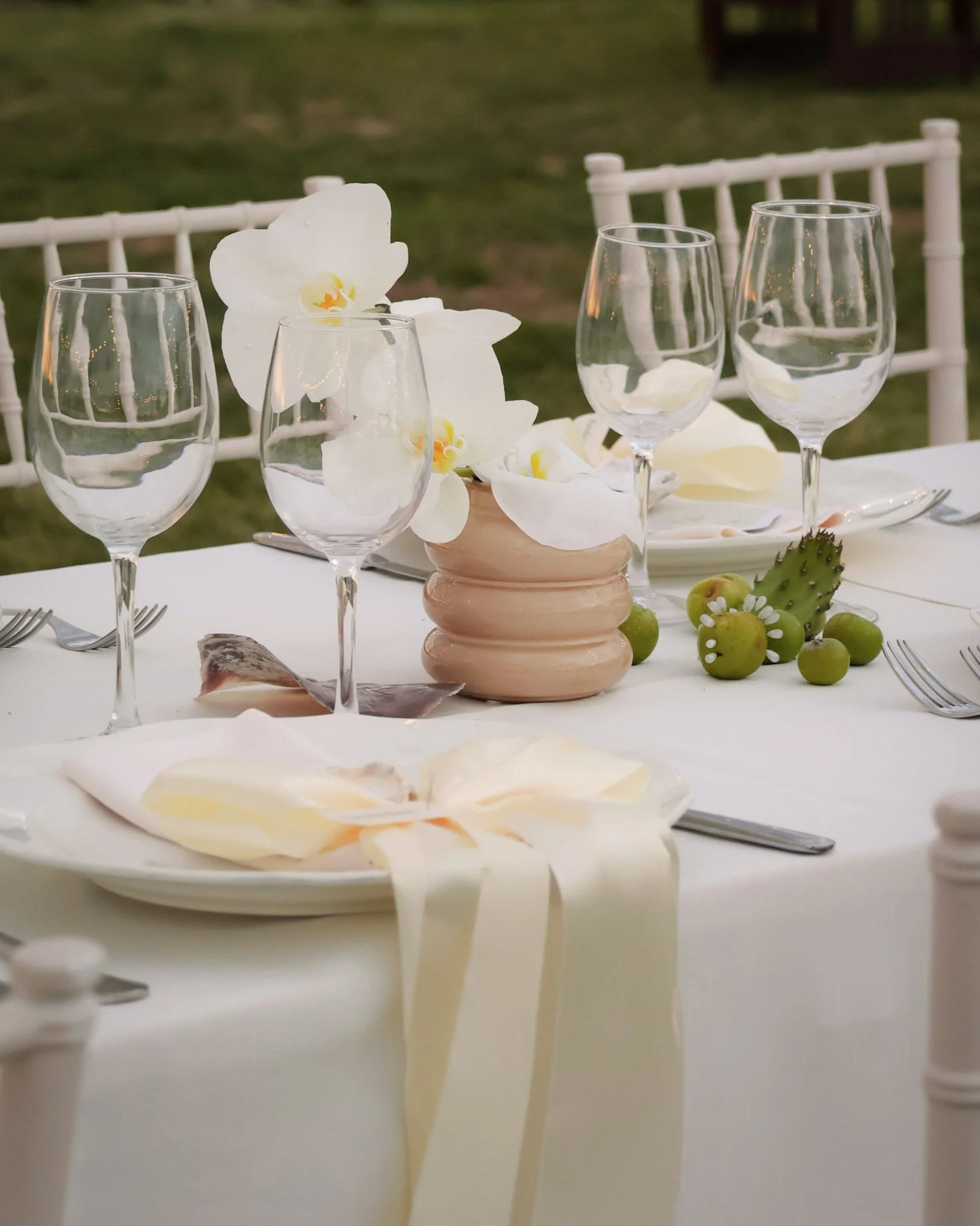 mise en place matrimonio bianco 