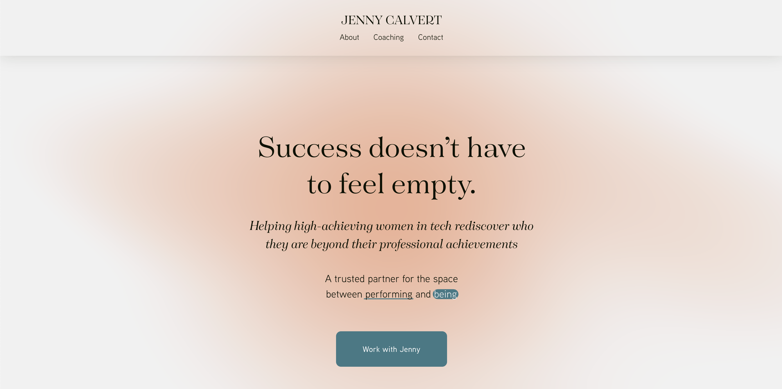 Jenny Calvert: Coaching Website