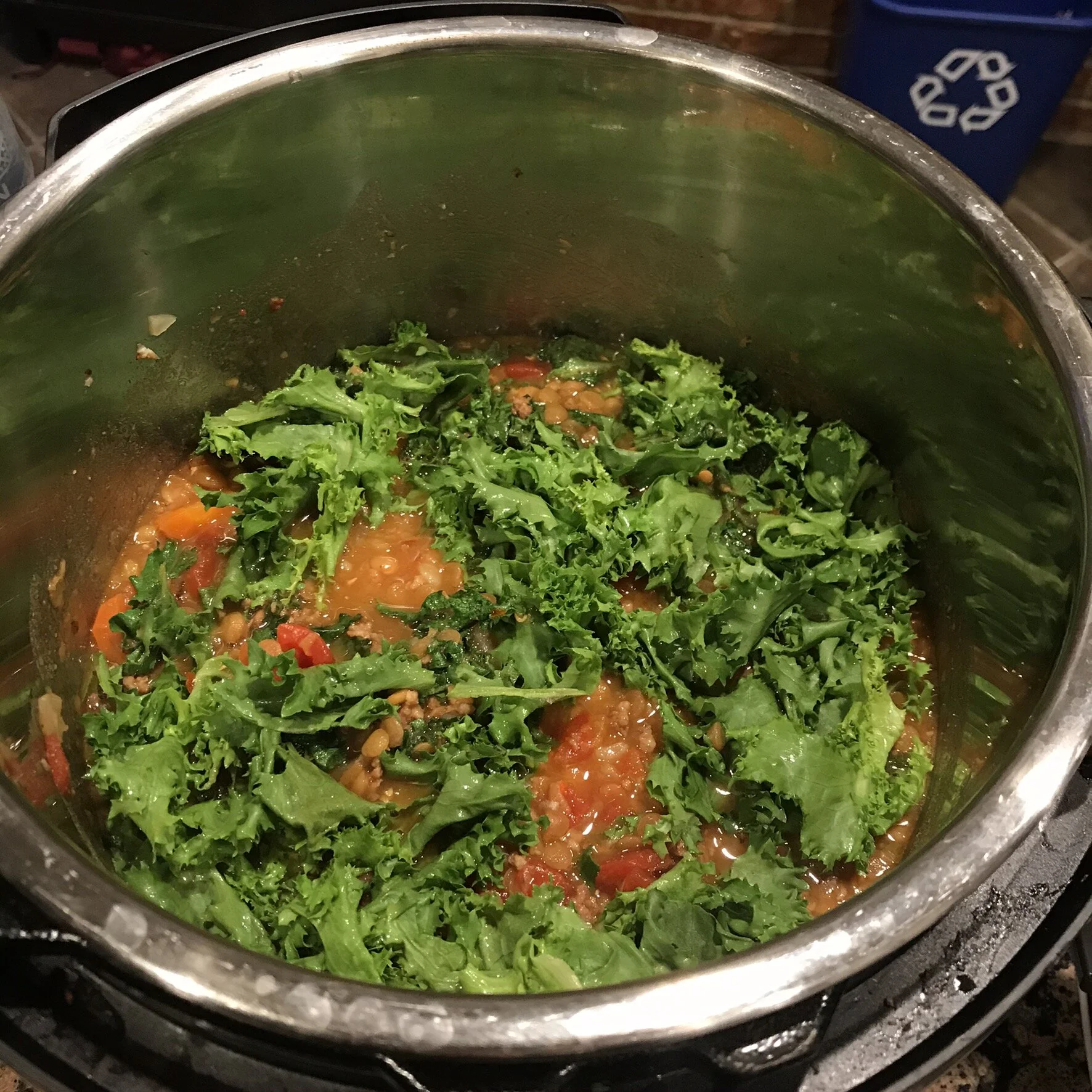 Add kale &amp; vinegar