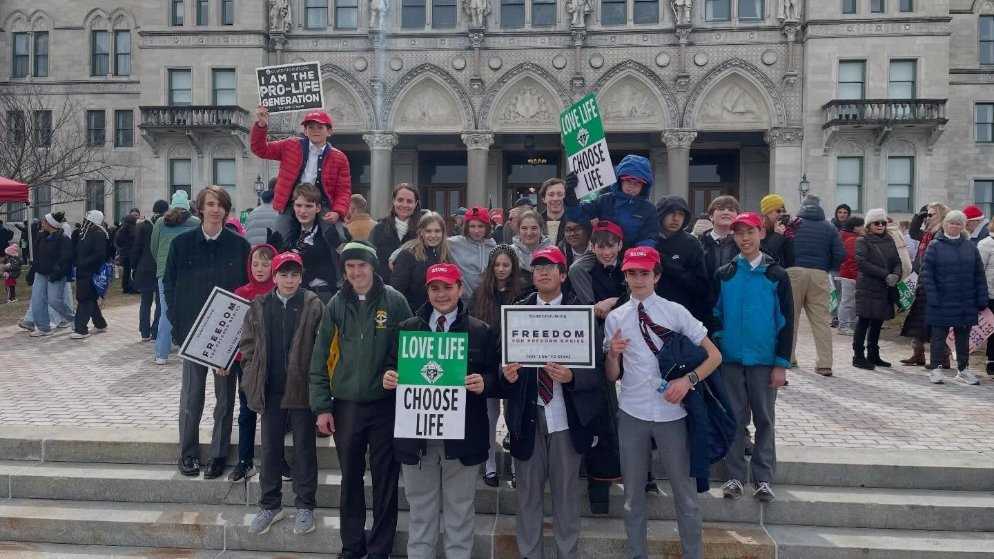 Last week, our middle school students once again attended the CT March for Life, but this year we expanded the trip by holding a private Mass in the morning at St. Mary&rsquo;s Church and touring the Blessed Michael McGivney Pilgrimage Center in New 