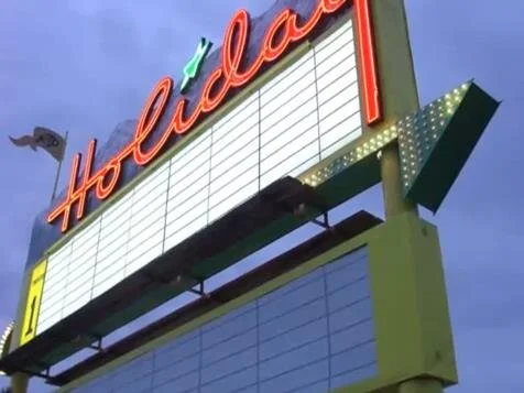 Googie Inspired Holiday Drive-In Marquee