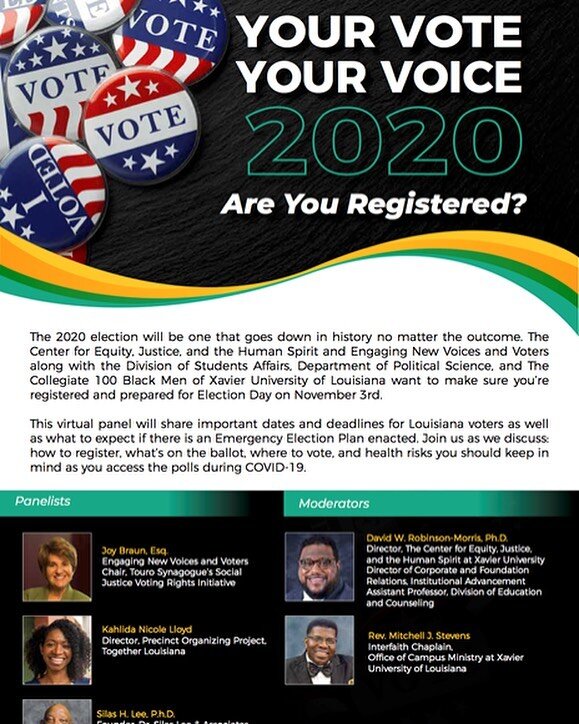 Happening Now! Join me and other outstanding panelist to talk all things voting and voter engagement! Today, September 23 at 11:30 CT. Register via Zoom. Your Vote, Your Voice. #Vote #LetsInspireTogether #KahlidaNicole