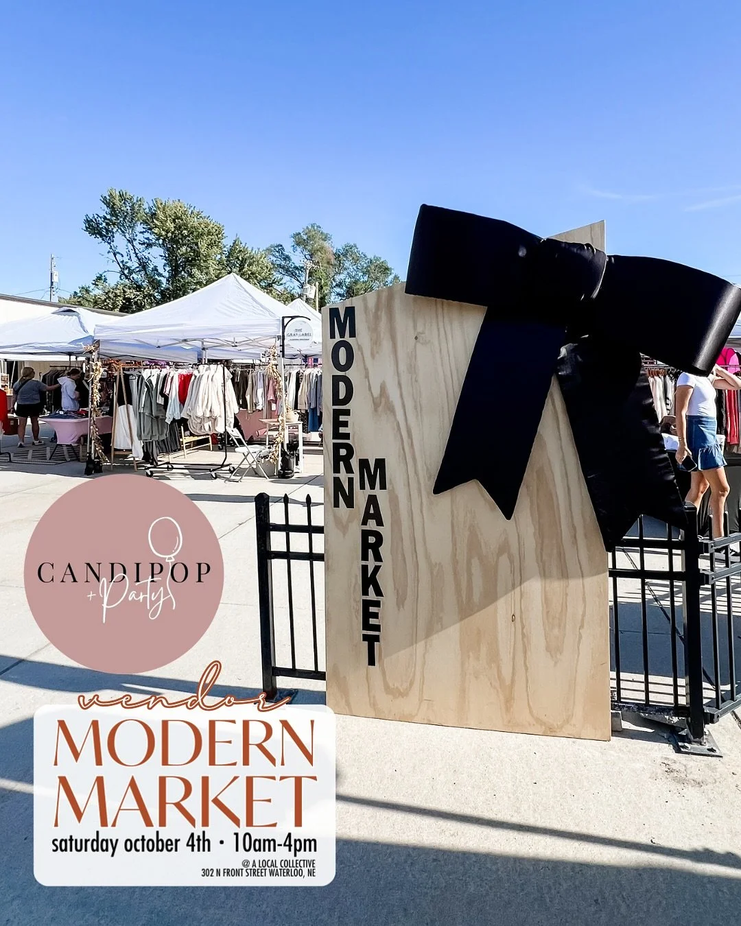We can&rsquo;t wait to see the modern, fall vibes &amp; decor @candipop.party has in store for this year&rsquo;s Fall Modern Market to bring everything together! ✨🍂🪩🤩

🛍️ 50+ SMALL LOCAL BUSINESSES 
🗓️ Sat. October 4th | 10am-4pm
📍 302 N Front 