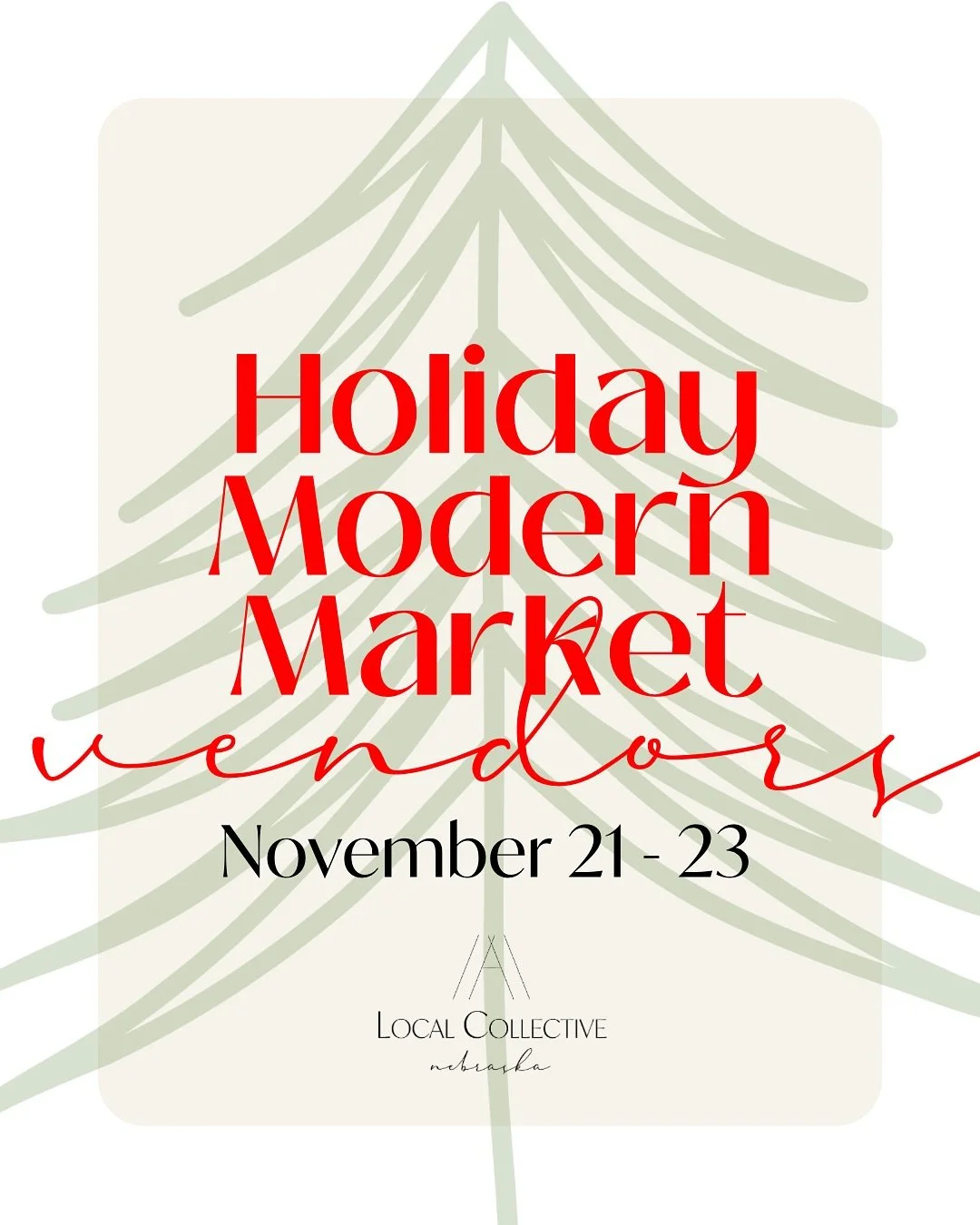 Check out the next 4 incredible vendors popping up at our Holiday Modern Market! ππ
FRANKIE DEE | @shopfrankiedee 
FRESH + FRUGAL | @fresh.frugal 
G&R CLOSET | @gandrcloset 
ROCKIN’ VAQUERITA | @rockin_vaqueritaww 
ποΈFriday, November 2