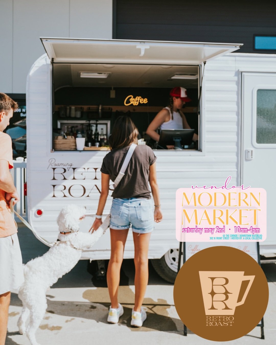 Our favorite, cutie Retro Roast Coffee Camper will be parked &amp; serving up the perfect shopping fuel at our Spring Modern Market! ☕️🛍️🧋🌸

RETRO ROAST | @retro.roast 

🛍️ 50+ Small, Local Businesses 
🗓️ Sat. May 2nd | 10am-4pm
📍 302 N Front S