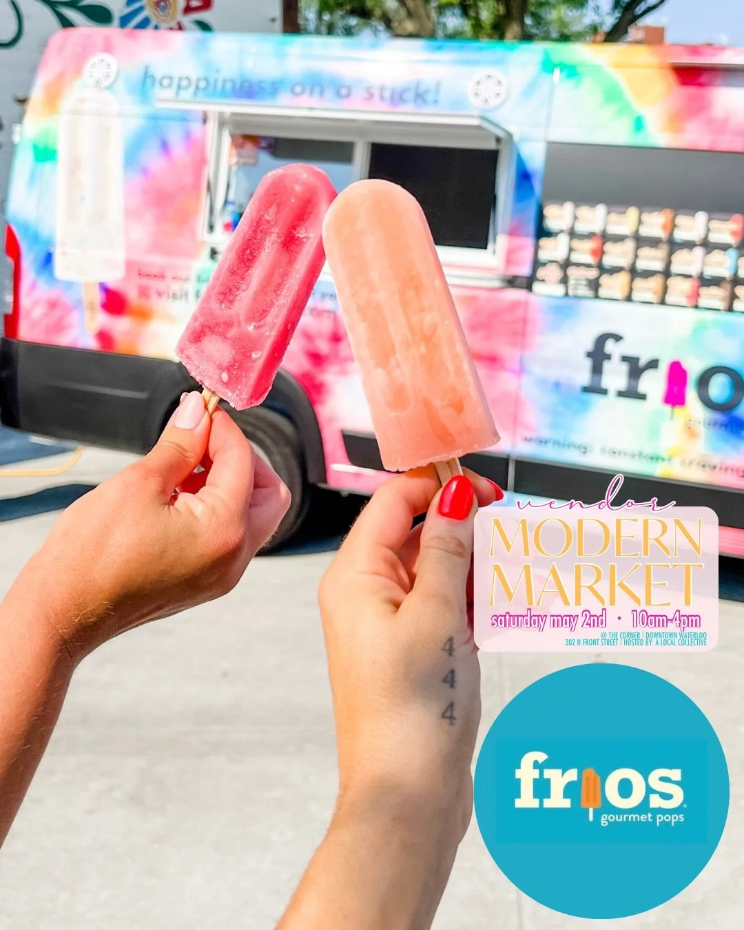 Frios will be serving up their hand-poured gourmet ice cream &amp; fruit pops for the perfect spring sweet treat while you shop at our Spring Modern Market! 🍦🍒

FRIOS | @friosomaha 

🛍️ 50+ Small, Local Businesses 
🗓️ Sat. May 2nd | 10am-4pm
📍 3