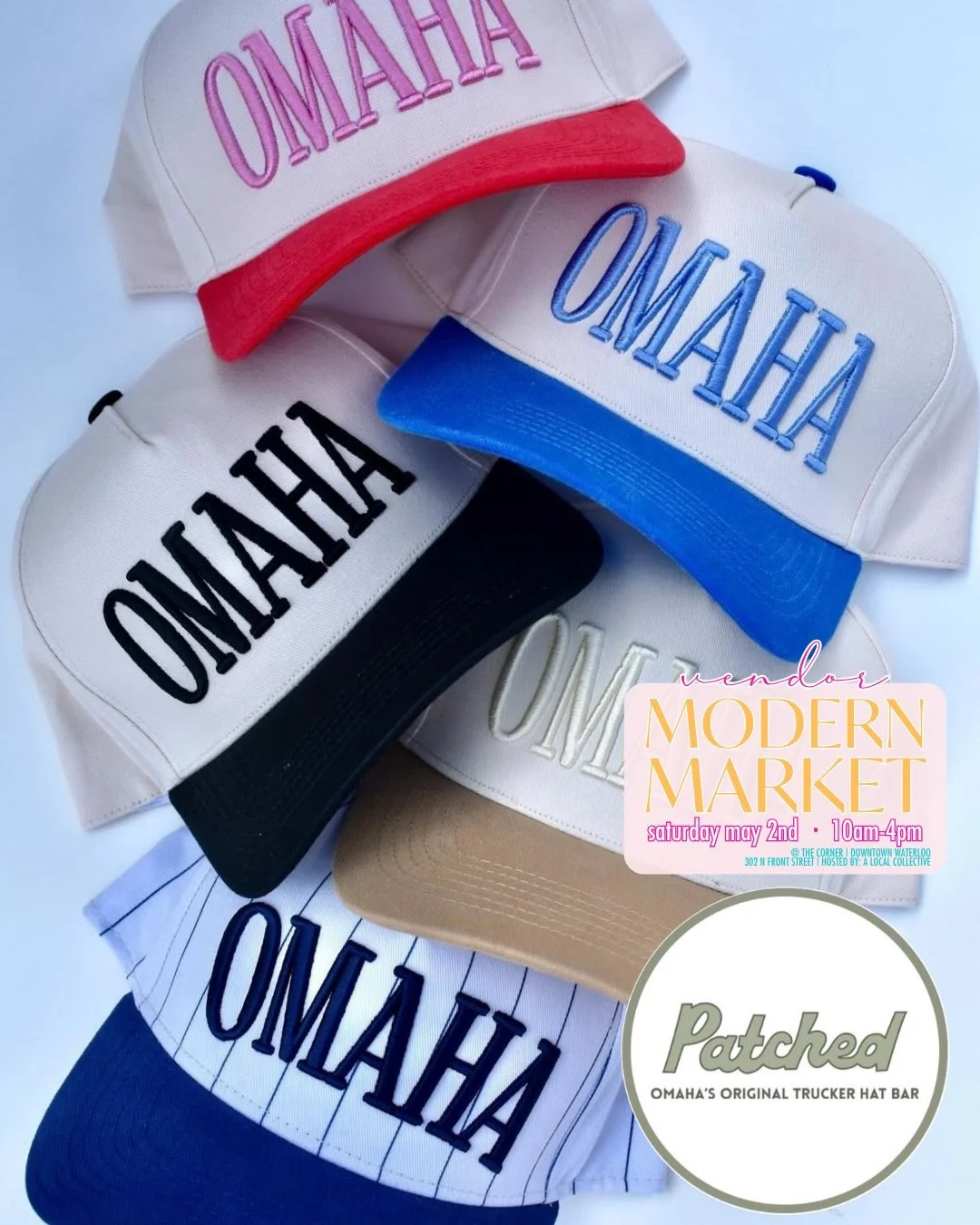*NEW* this year with our fan favorite Patched Hats : On-Site Custom Embroidery! Be ready with your custom ideas, Patched is ready to make your vision come to life! 🤩🧢 

PATCHED HATS | @shoppatched 

🛍️ 50+ Small, Local Businesses 
🗓️ Sat. May 2nd