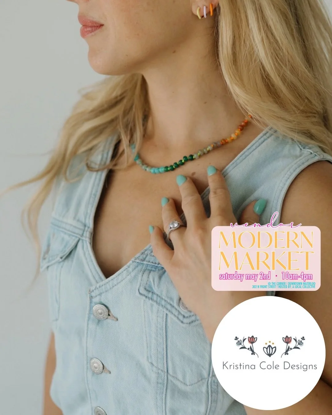 The lovely Kristina Cole will be bringing her custom charm bar to our Spring Modern Market next weekend! ✨ 

KRISTINA COLE | @kristinacoledesigns 

🛍️ 50+ Small, Local Businesses 
🗓️ Sat. May 2nd | 10am-4pm
📍 302 N Front Street Downtown Waterloo |
