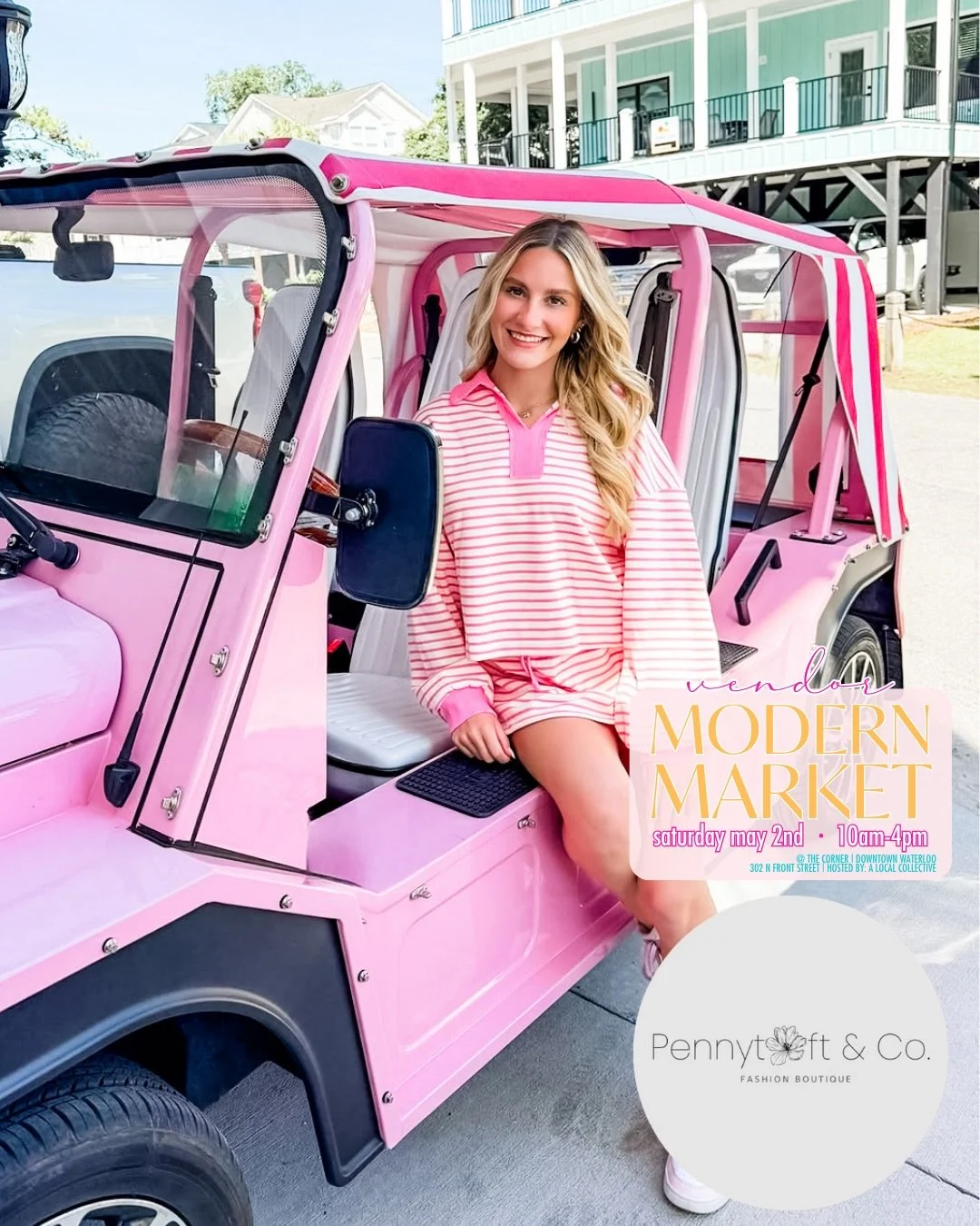 One last cutie women&rsquo;s boutique to tie up our boutique vendor list with a bow! Stop by Pennytoft &amp; Co on Saturday at our Spring Modern Market! 🎀🌸🛍️

PENNYTOFT &amp; CO | @pennytoftco 

🛍️ 50+ Small, Local Businesses 
🗓️ Sat. May 2nd | 