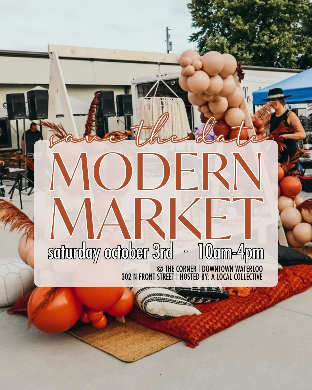 SAVE. THE. DATE. 📣
2026 Fall Modern Market by @alocalcollective 

🛍️ 60+ Local Shops in One Spot!
🗓️ Sat. October 3rd | 10am-4pm
📍 302 N Front Street Downtown Waterloo | @thecornerwaterloo 
🎉 Sip &bull; Savor &bull; Shop 

WANT TO BE A VENDOR?! 