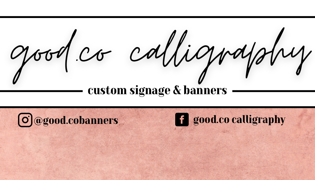 good.co calligraphy &amp; banners