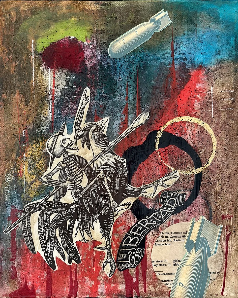 Red Bluff, mixed media, 8x10, 2025 