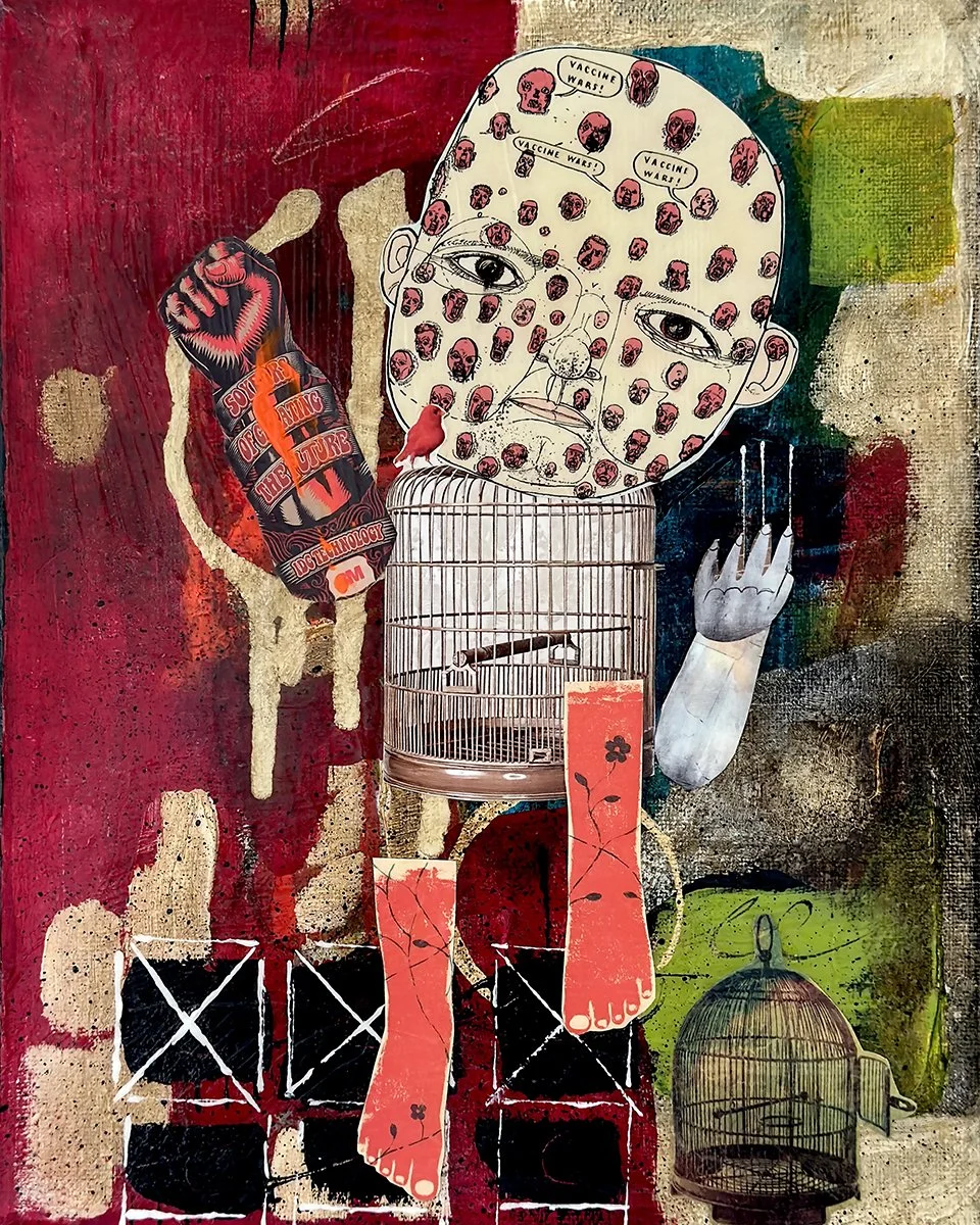 Aerial View, mixed media, 8x10, 2025 