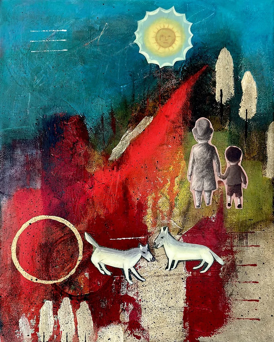 Cypress, mixed media, 8x10, 2025 