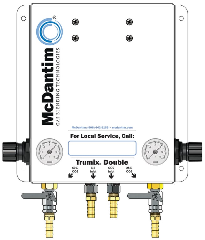 Gas Blender - Double Outlet Panel