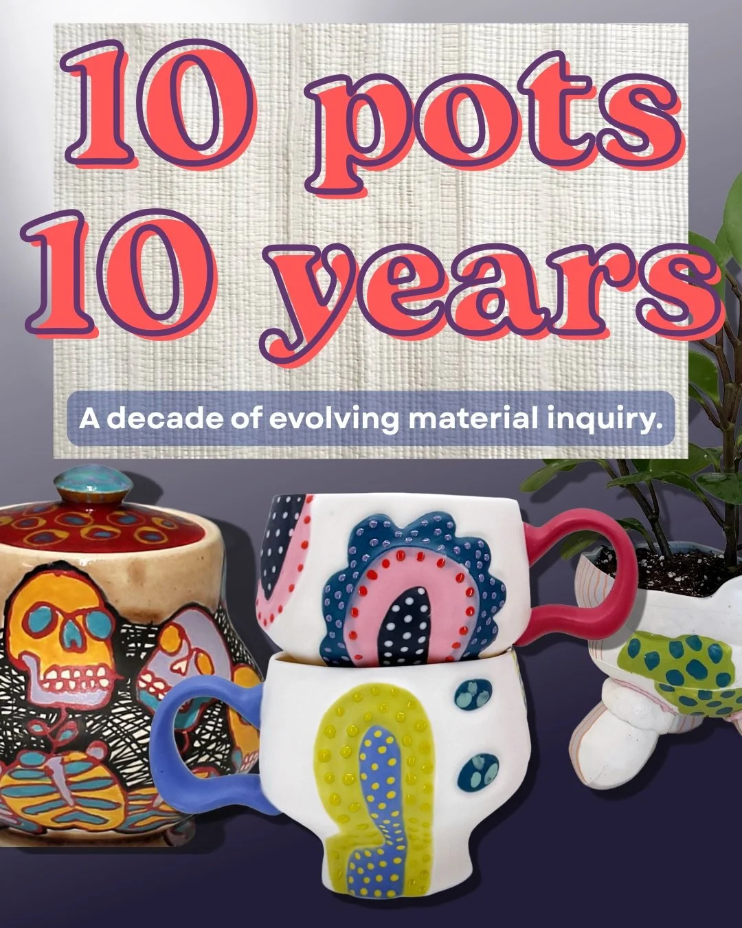 10 pots 10 years. Here&rsquo;s a look at how my work has changed and developed over the last decade. 
After nceca it&rsquo;s reflection time. 
Does anything surprise you?

#nceca2026 #10years #ceramics #phxartist #contemporaryceramics