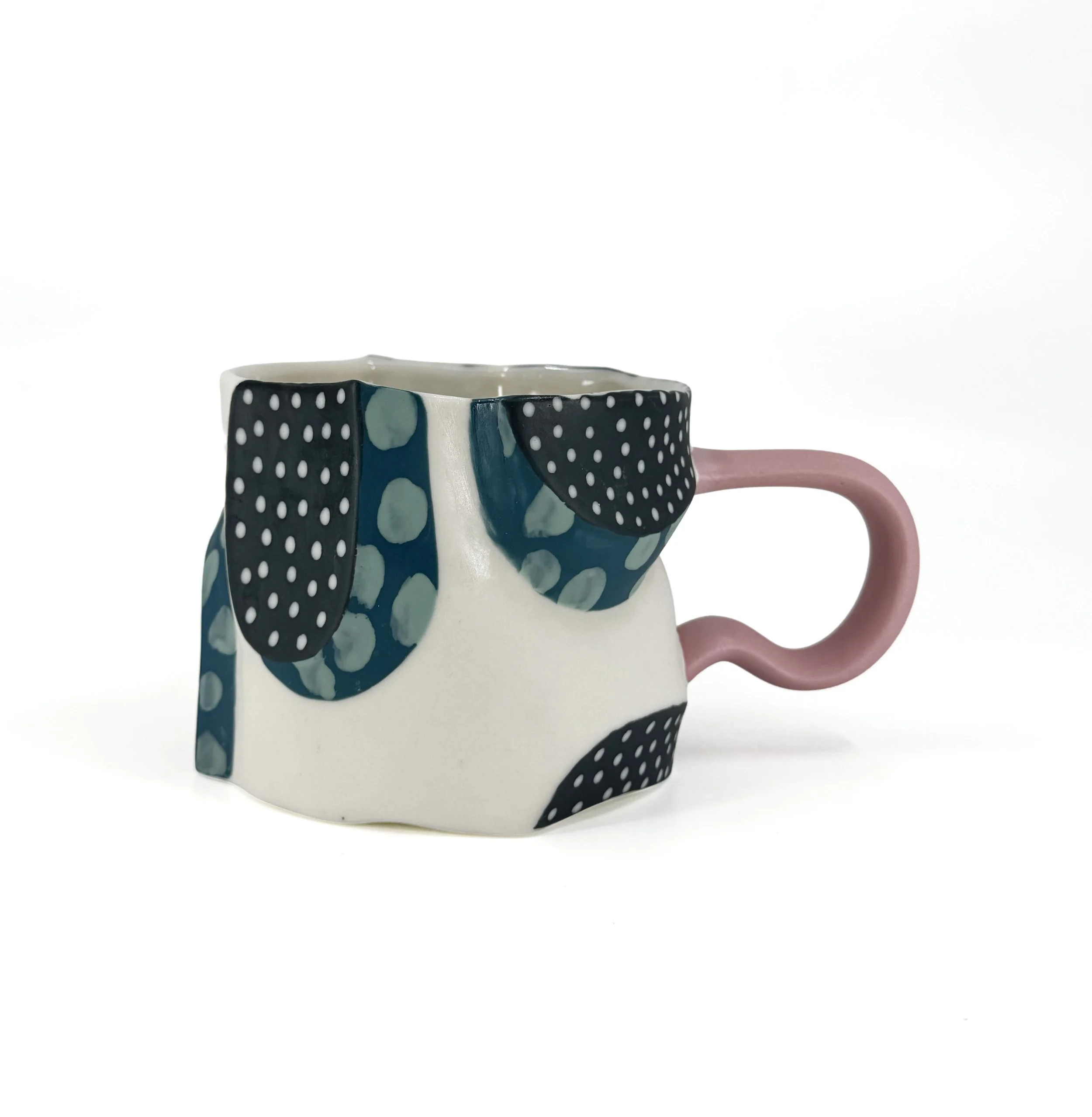 Block Mug | Pink and Teal