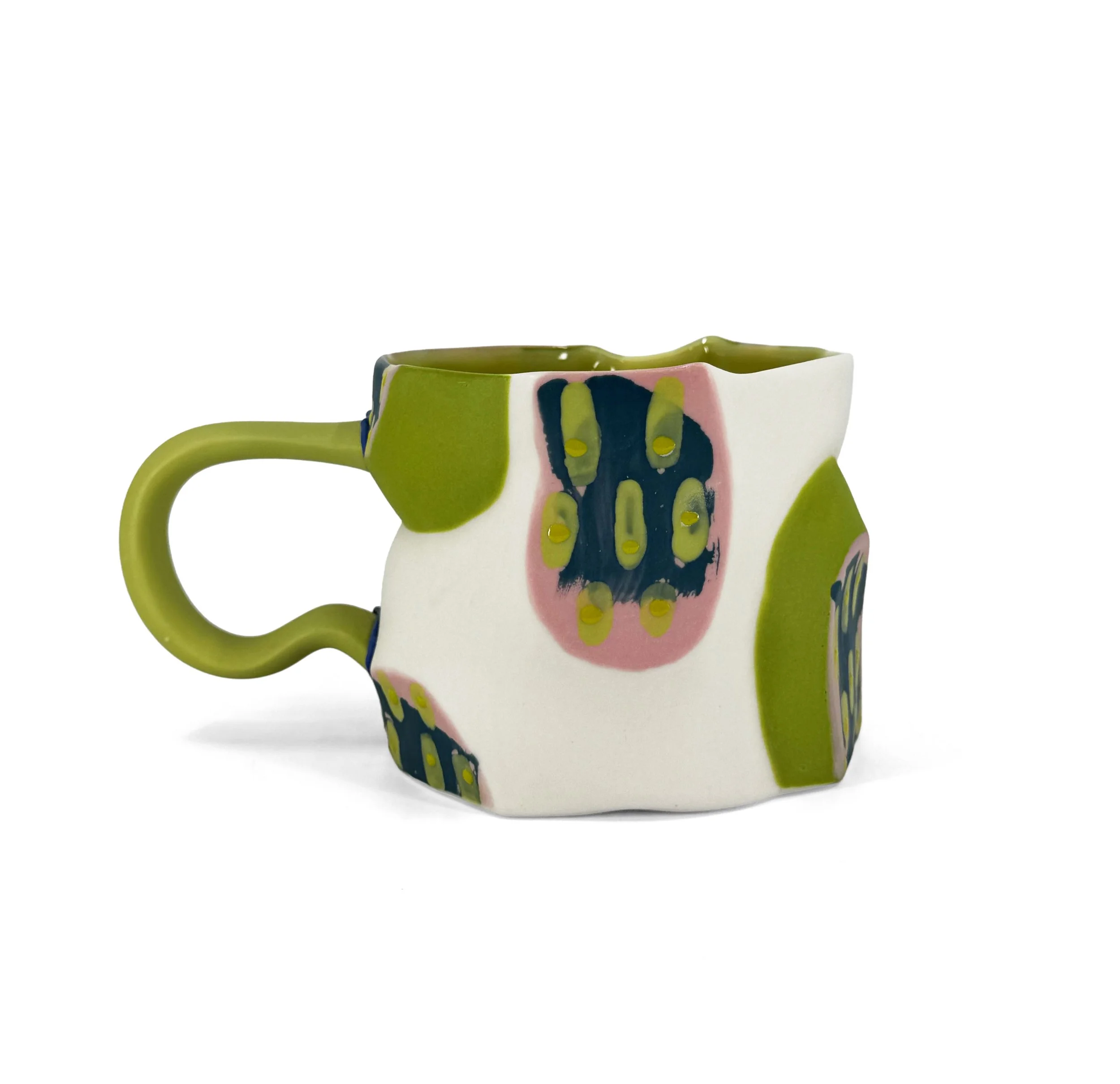 Block Mug | Pink and Green