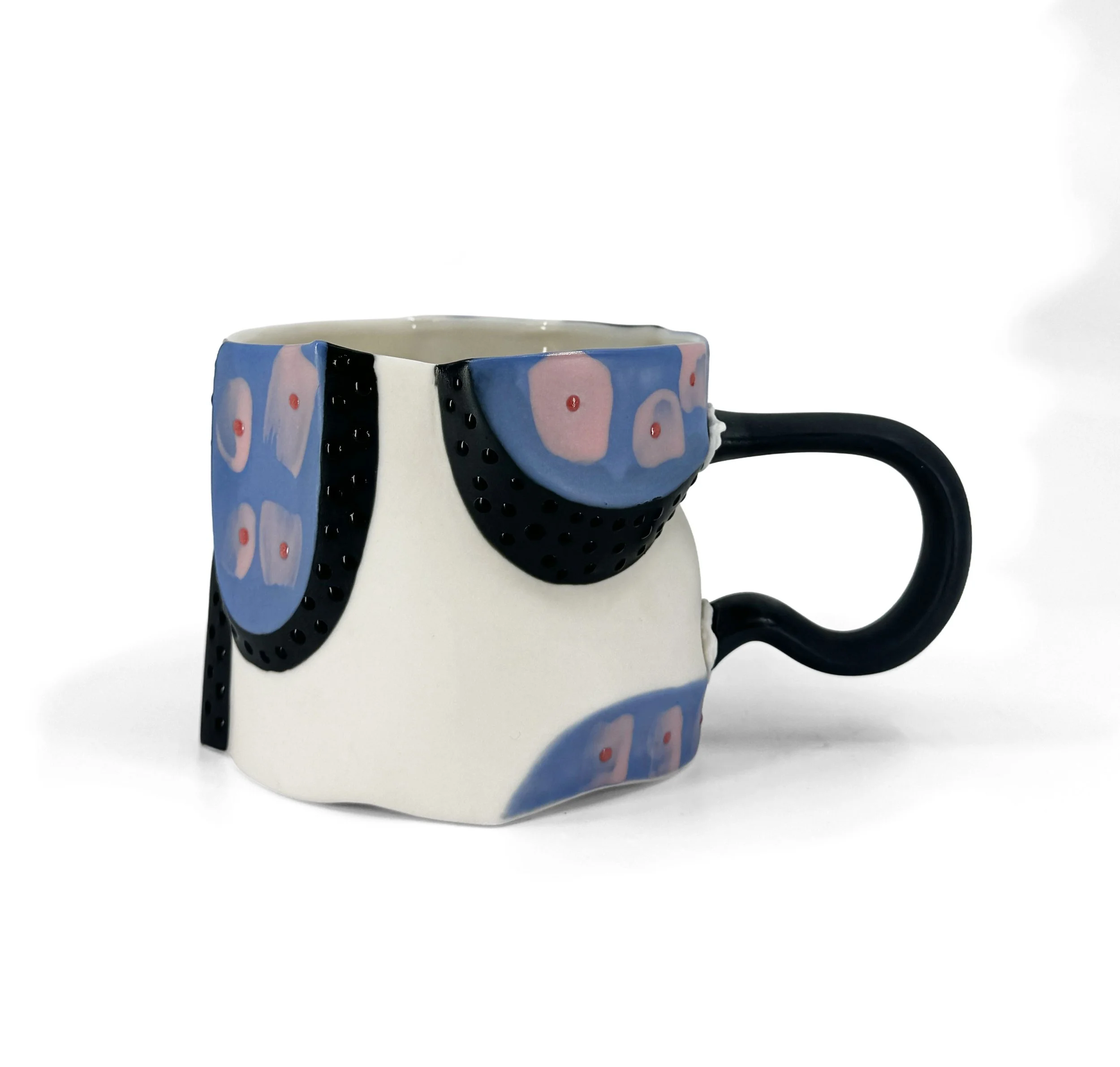 Block Mug | Black and Cornflower (Flaw)