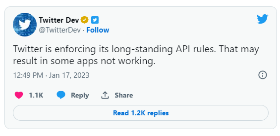 TwItTeR IS EnFoRcInG LoNg StAnDiNg API RuLeS TwItTeR IS EnFoRcInG LoNg StAnDiNg API RuLeS