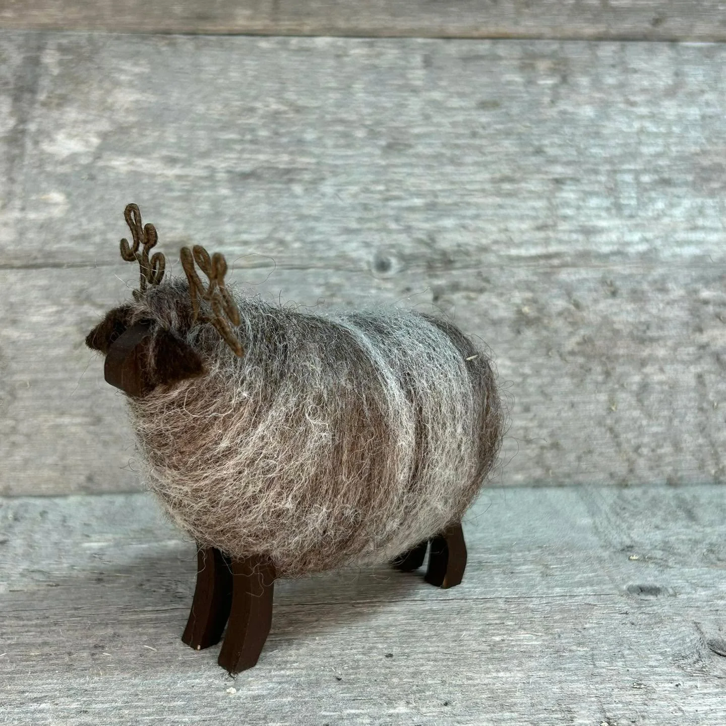 Limited Reindeer. Handmade by me for you. 
Bldg C-40. #nysheepandwool #needlefelting #crafting #needlefeltedanimals #needlefelted #handmade #handsthatmake #needlefeltedanimals #sheepofinstagram #needlefeltedsheep #sheepofinstagram #woolandwood #fiber