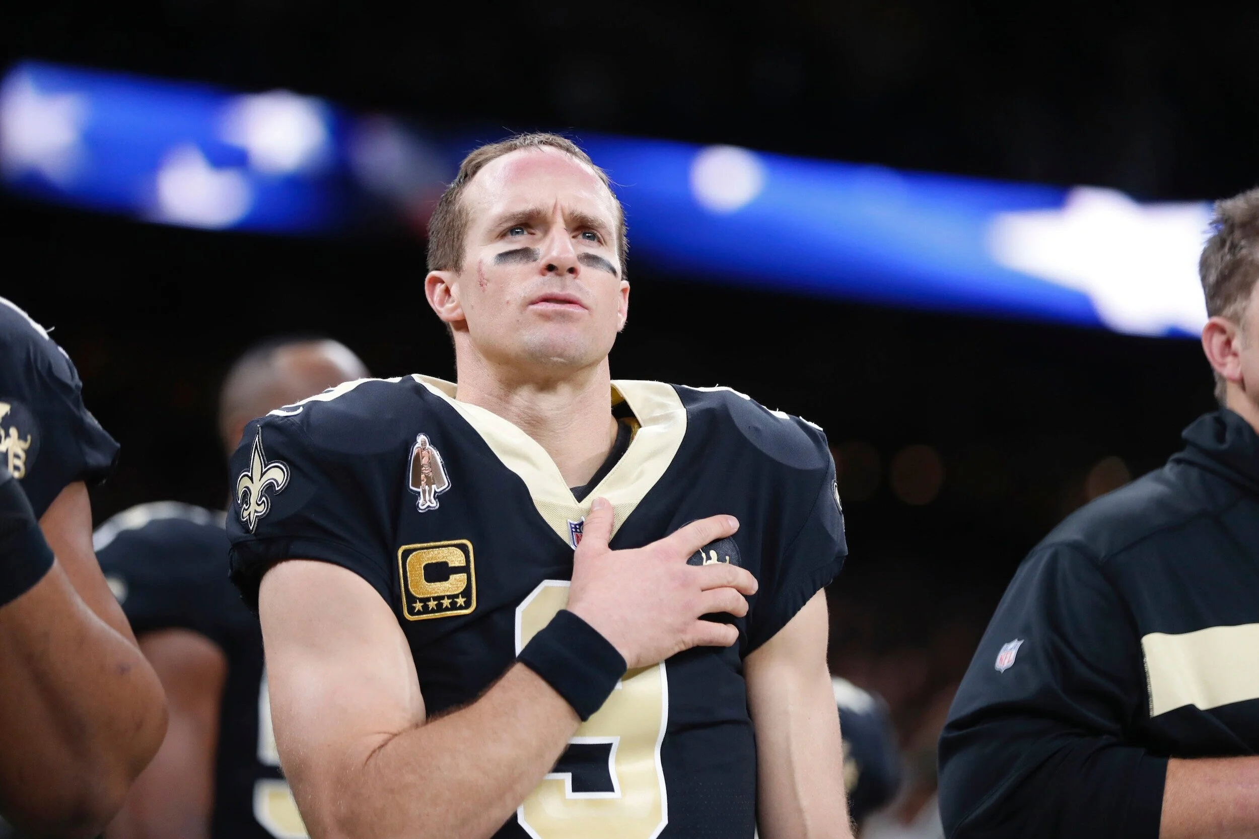 NFL Star Drew Brees Says He Will Stand for National Anthem