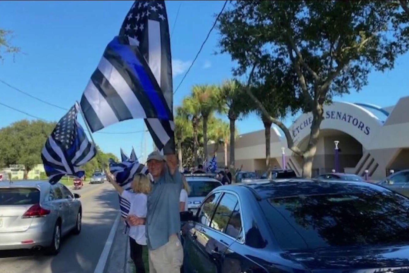 Florida High School Bans 'Thin Blue Line' Flag During Football Games