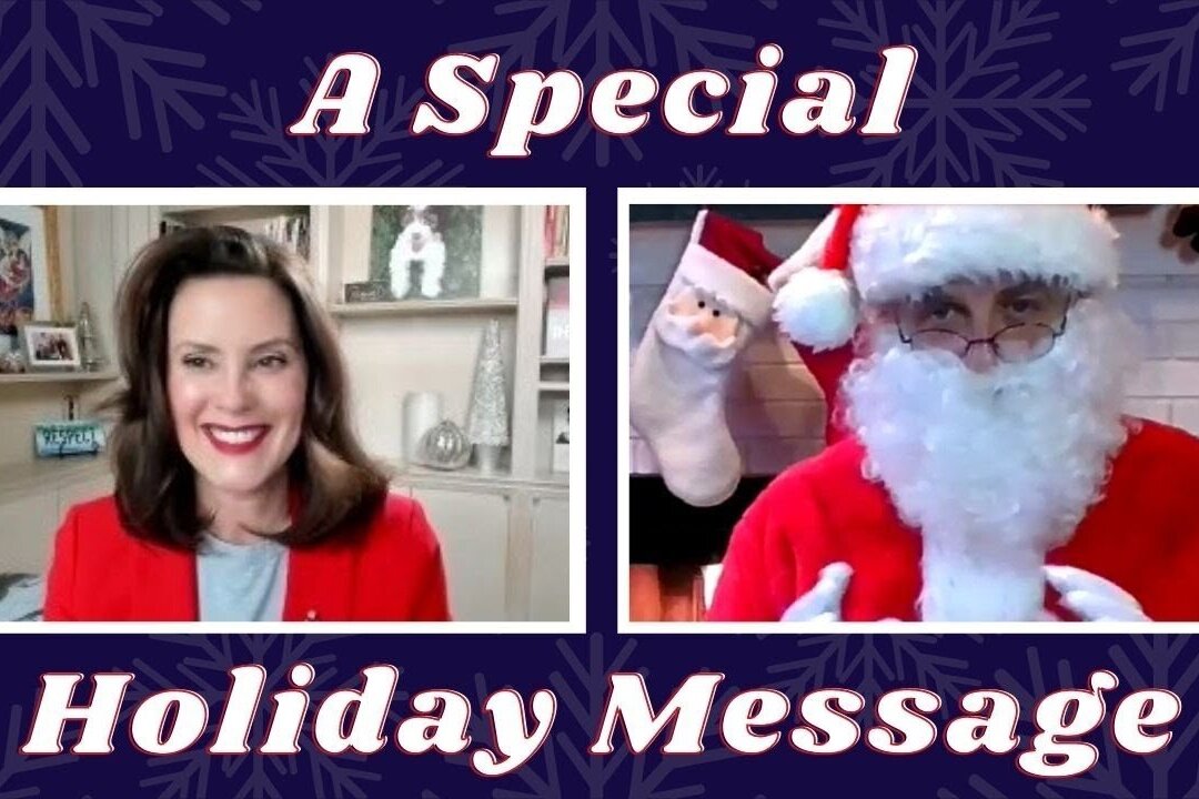 WATCH: Michigan Gov Whitmer Uses Santa To Tell Kids To Social Distance And Wear Masks