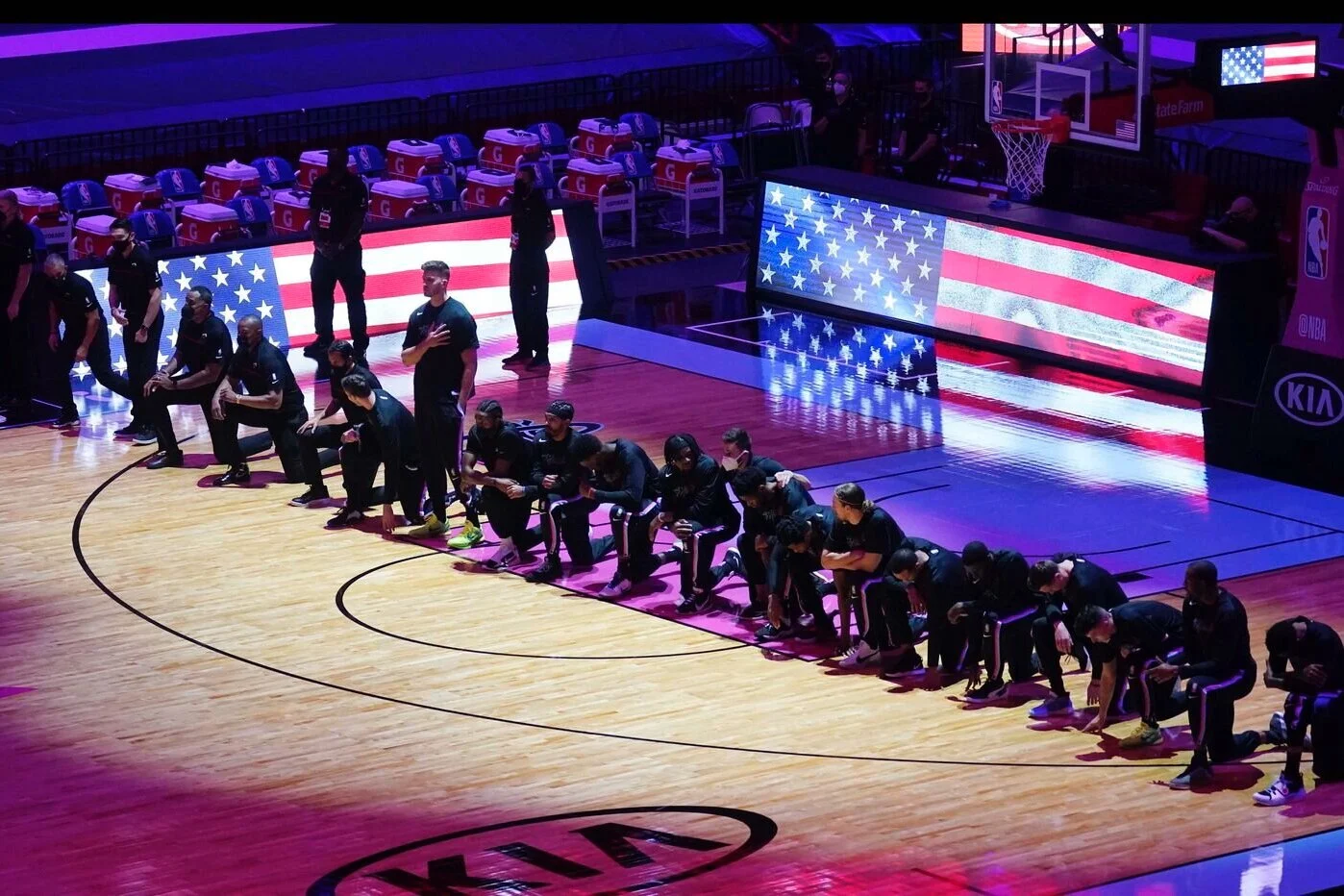 Boston Celtics Walk Off Court In Wake Of Capitol Protest, Kneel For National Anthem
