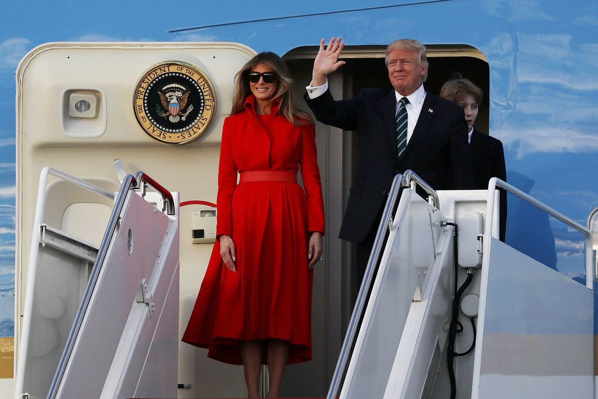 Donald Trump Boards Air Force One, Says 'We'll Be Back In Some Form'