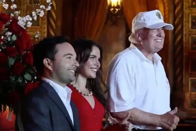WATCH: President Trump Crashes Couple’s Engagement Photo Session at Mar-a-Lago