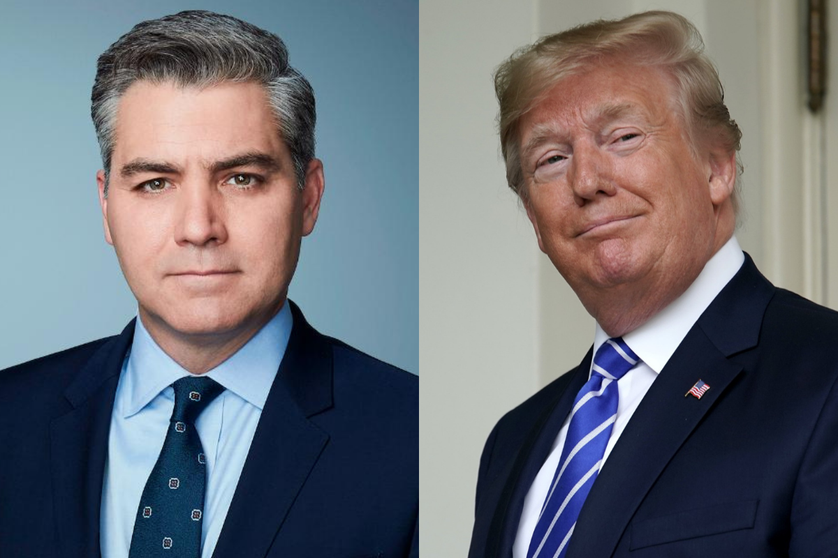 WATCH: Jim Acosta asks Trump if he plans to “apologize” for January 6th while visiting border