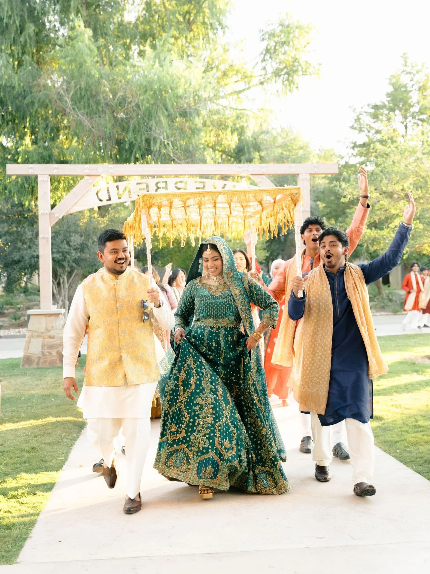 Rushmia entering her Mehndi celebration absolutely radiating with joy. 💛