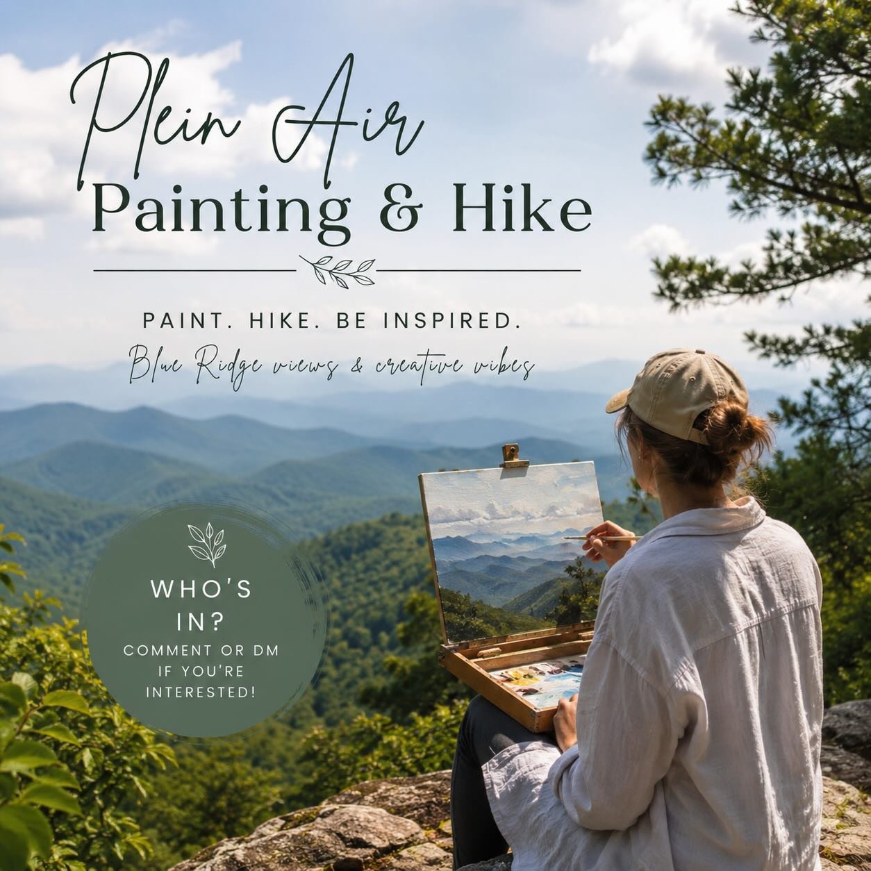 Is anyone interested in doing a hike and painting the view? 🤷&zwj;♀️If you are, let me know if you&rsquo;d rather it be weekend or weekday? If I have enough people, I&rsquo;ll create an event!🎨 Comment👇#northgeorgiamountains #northgeorgia #northga