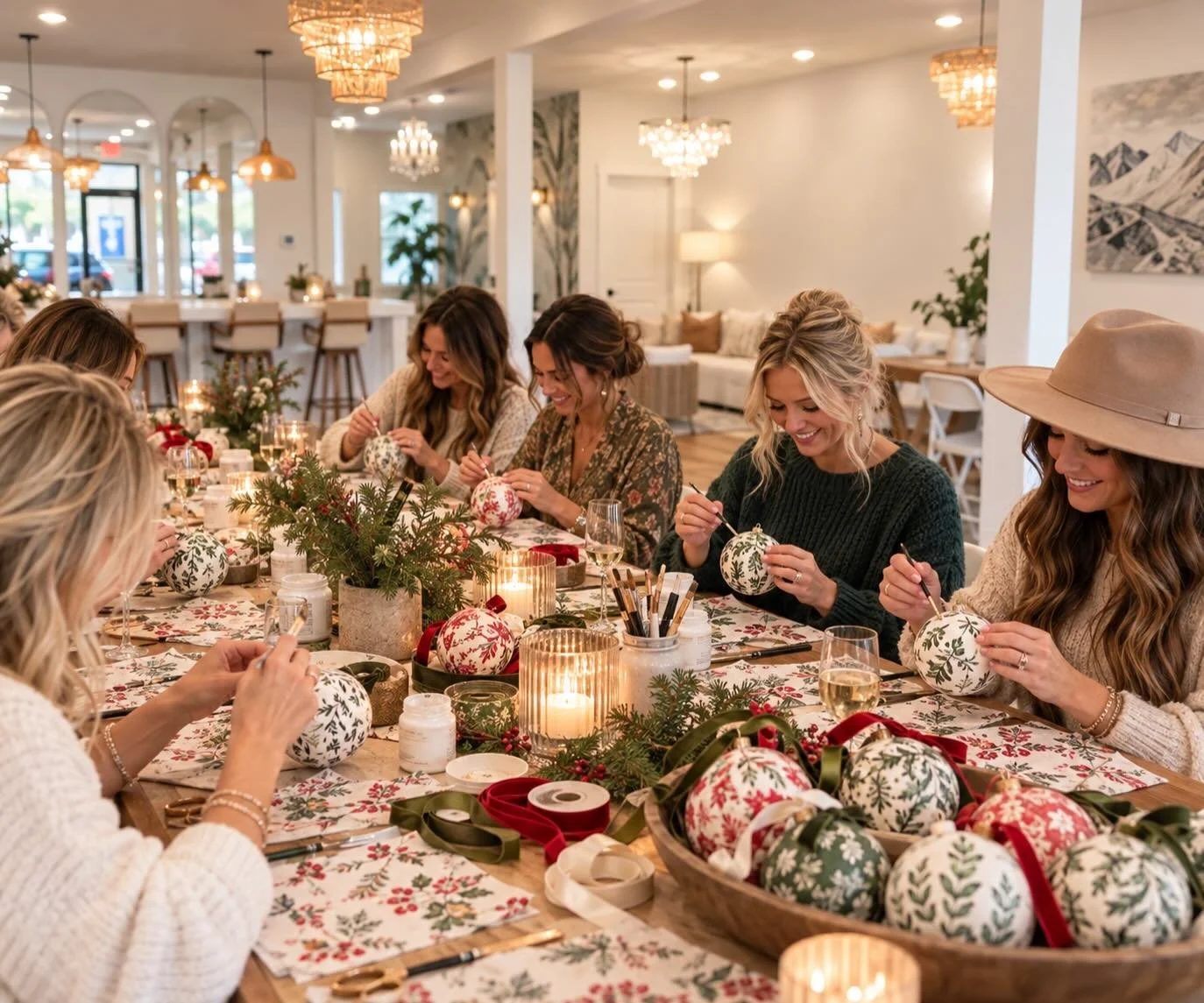 A VERY MERRY CHRISTMAS CLASS🎄Friday, December 4th 6:00pm! Our last class sold out in 24 hours, and this class is halfway full! If you want a spot, sign up today!! Link in bio. #christmasideas #christmasfeels #artclassesforadults #handmadeornaments #